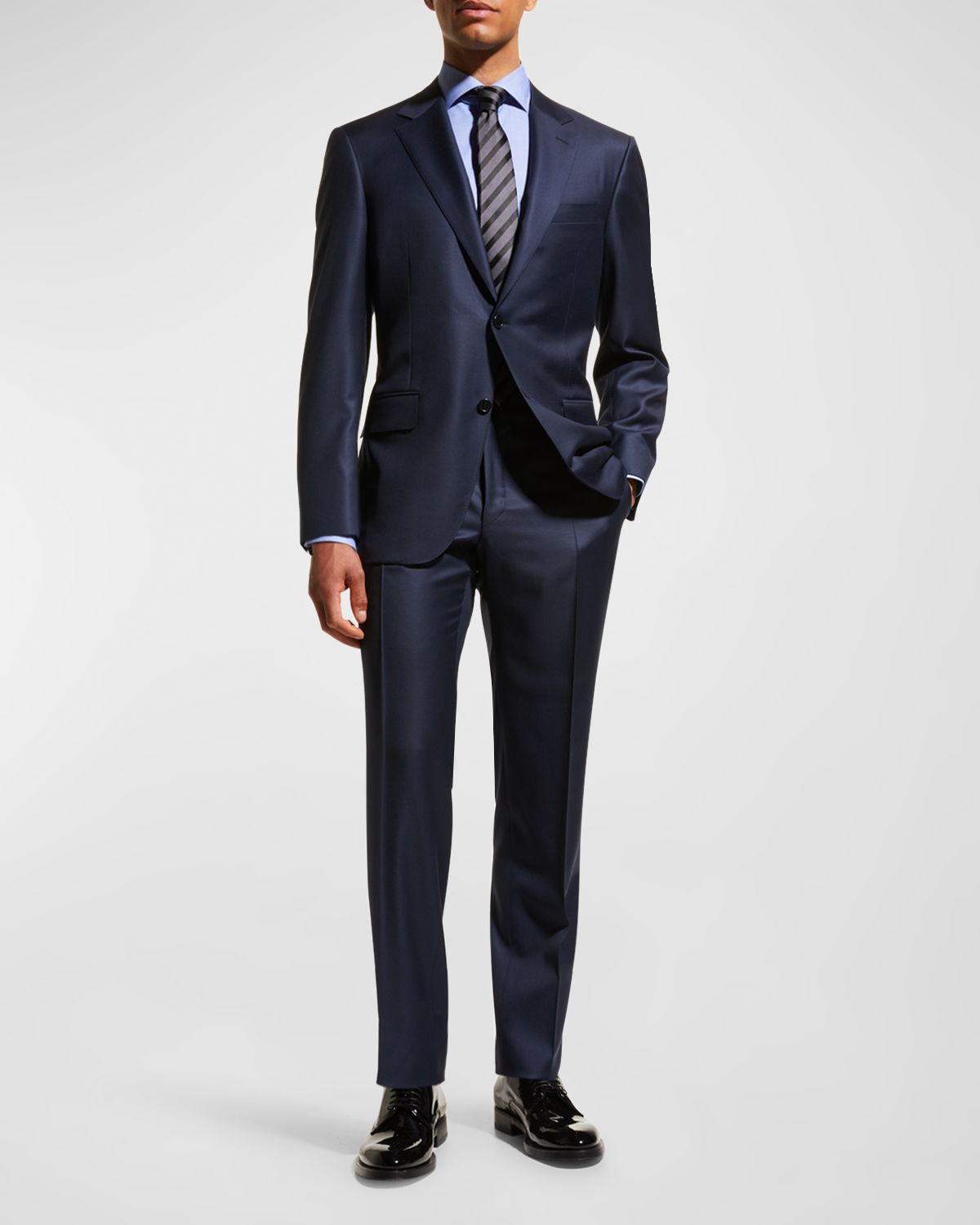 Canali Men 's Solid Wool Two-Piece Suit