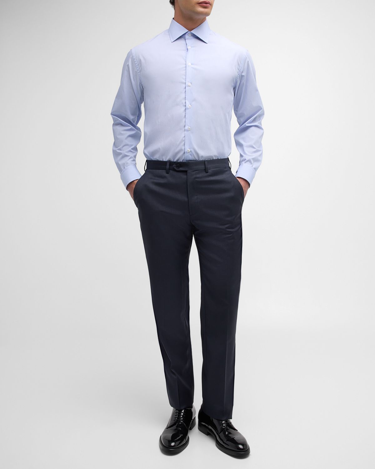 Brioni Men 's Tigulli Solid Wool Trousers