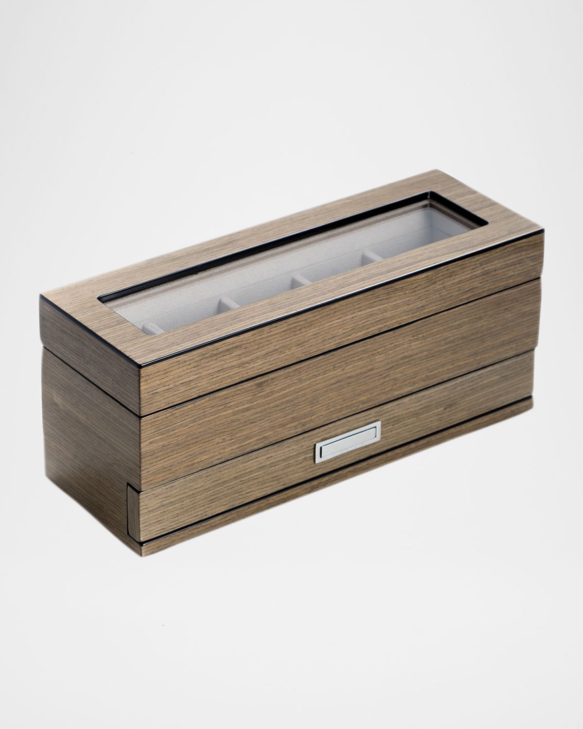 Bey-Berk Men 's 5-Watch Lacquered Wood Storage Box
