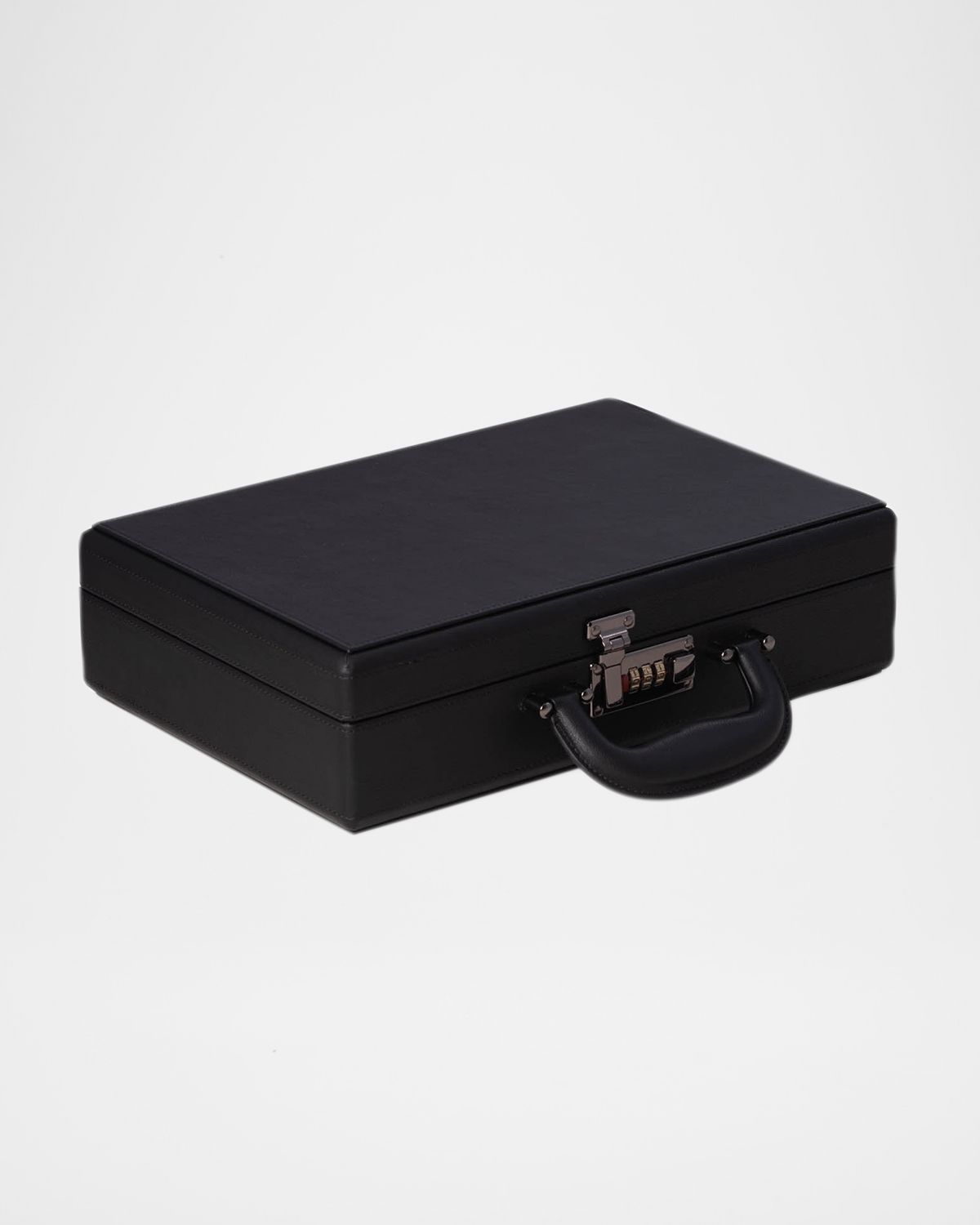 Bey-Berk Men 's 10-Watch Leather Briefcase Storage Box w/ Combination Lock