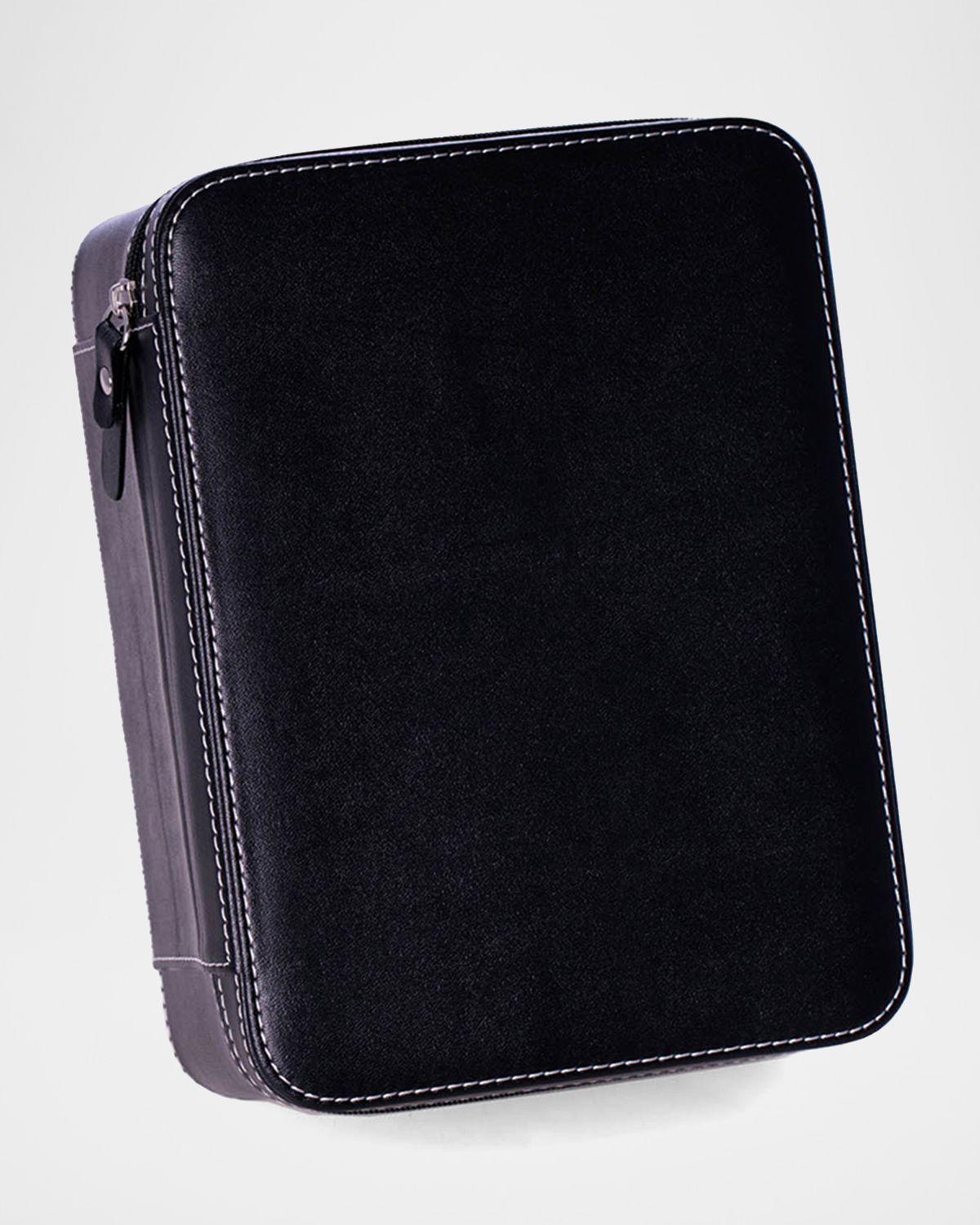 Bey-Berk Men 's Leather 4-Watch Accessory Travel Case