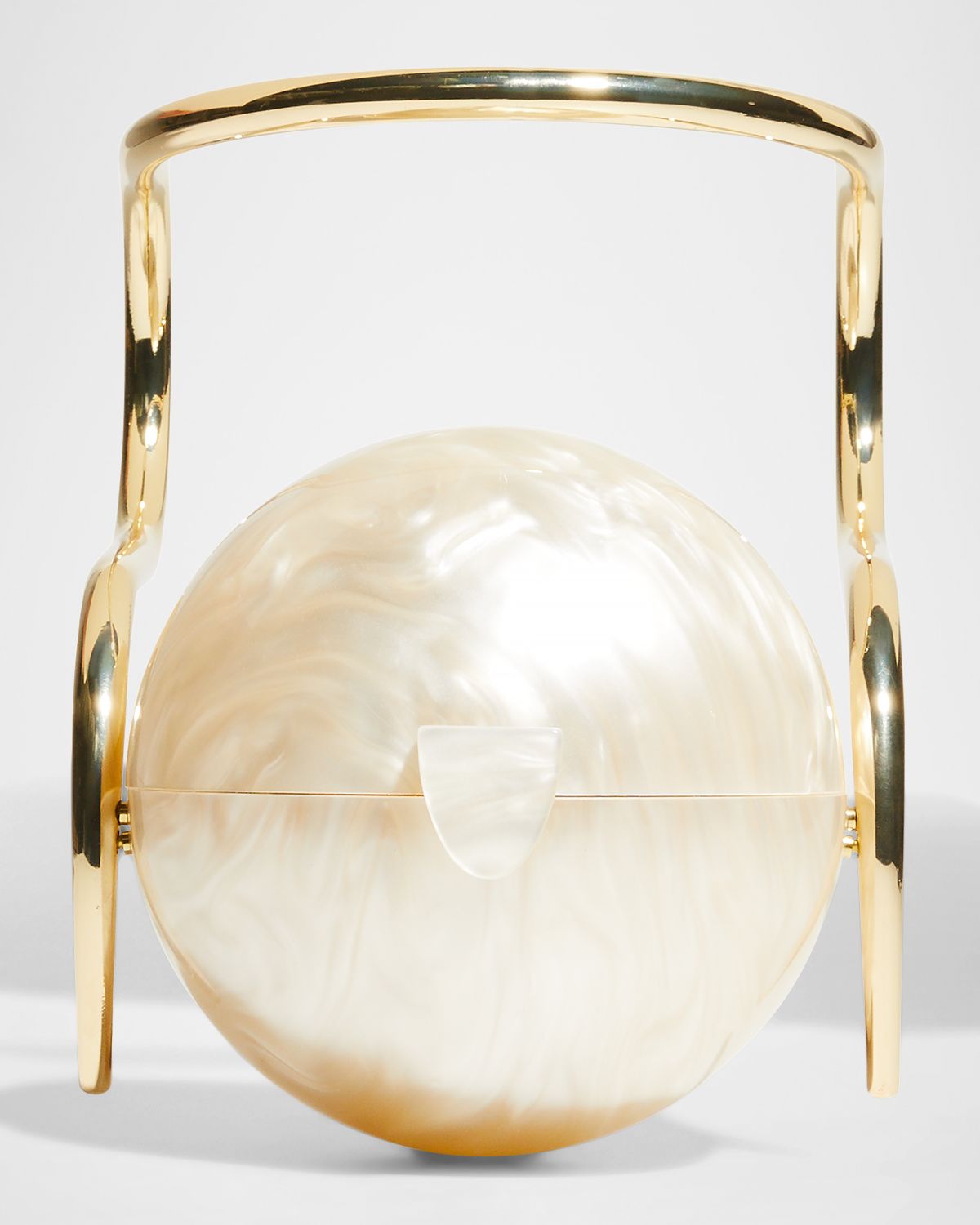 Cult Gaia Pearl Acrylic Metal Top-Handle Bag | Thumbnail 6
