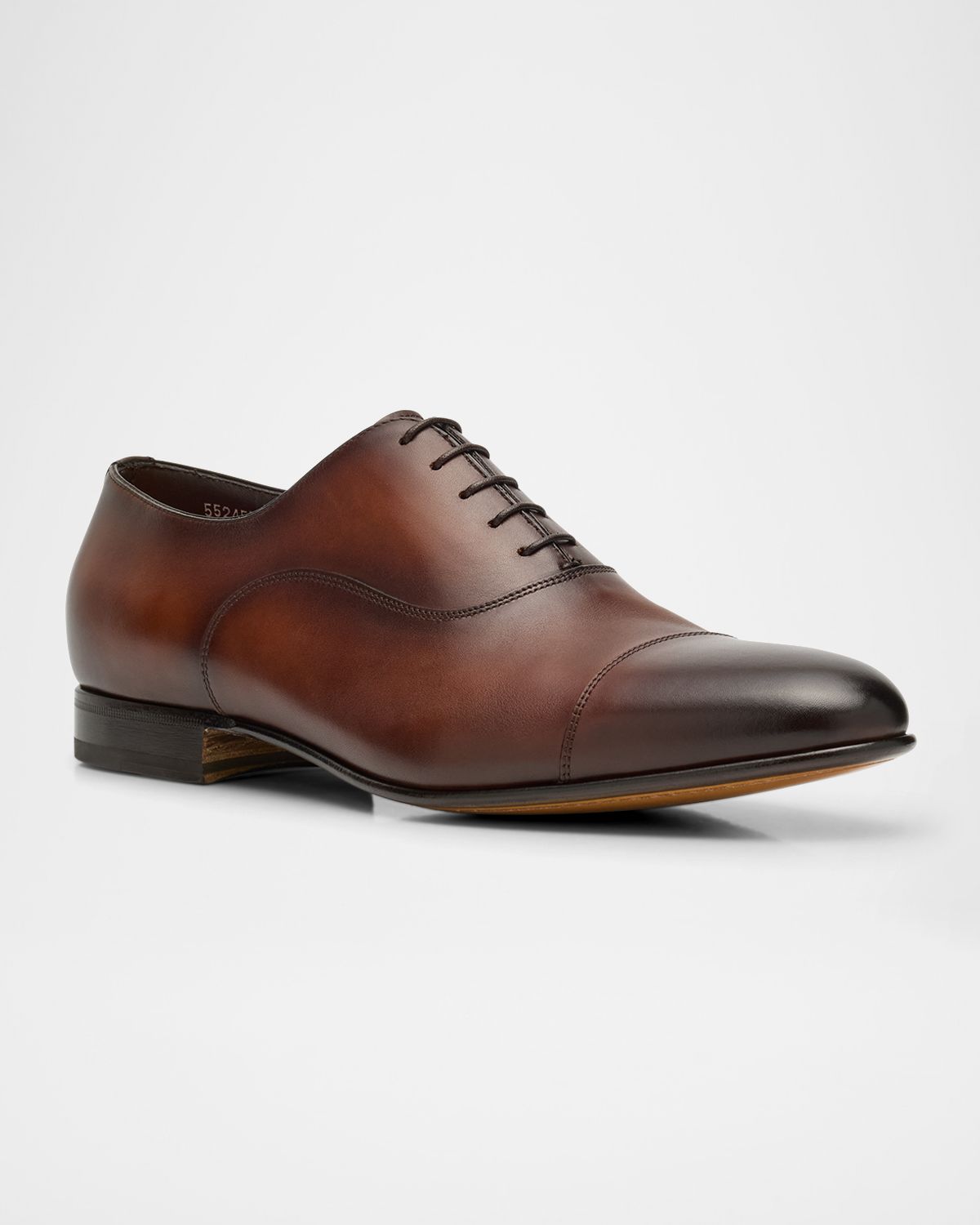 Santoni Men 's Darian Calfskin Leather Oxfords