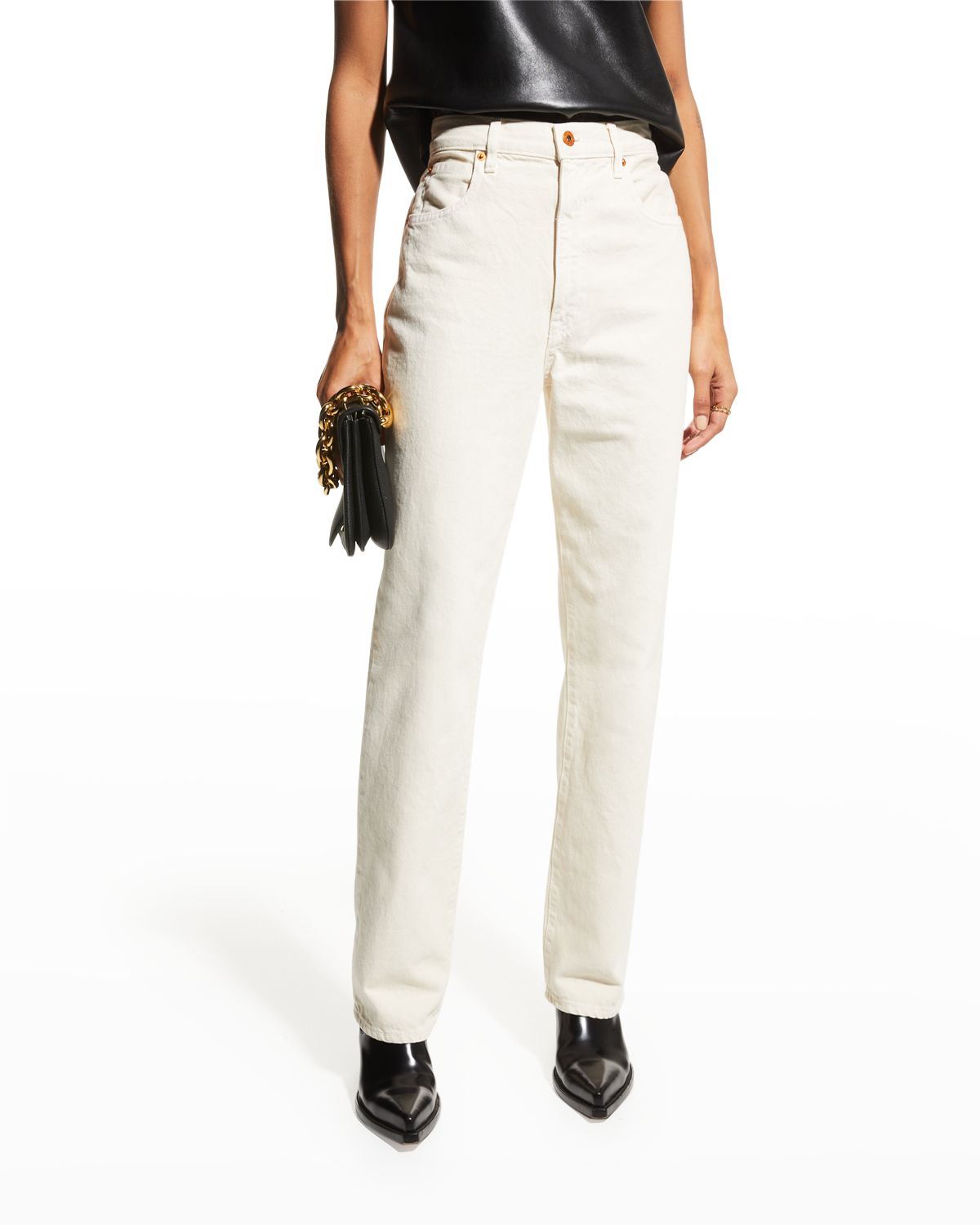 SLVRLAKE London High-Rise Straight-Leg Jeans