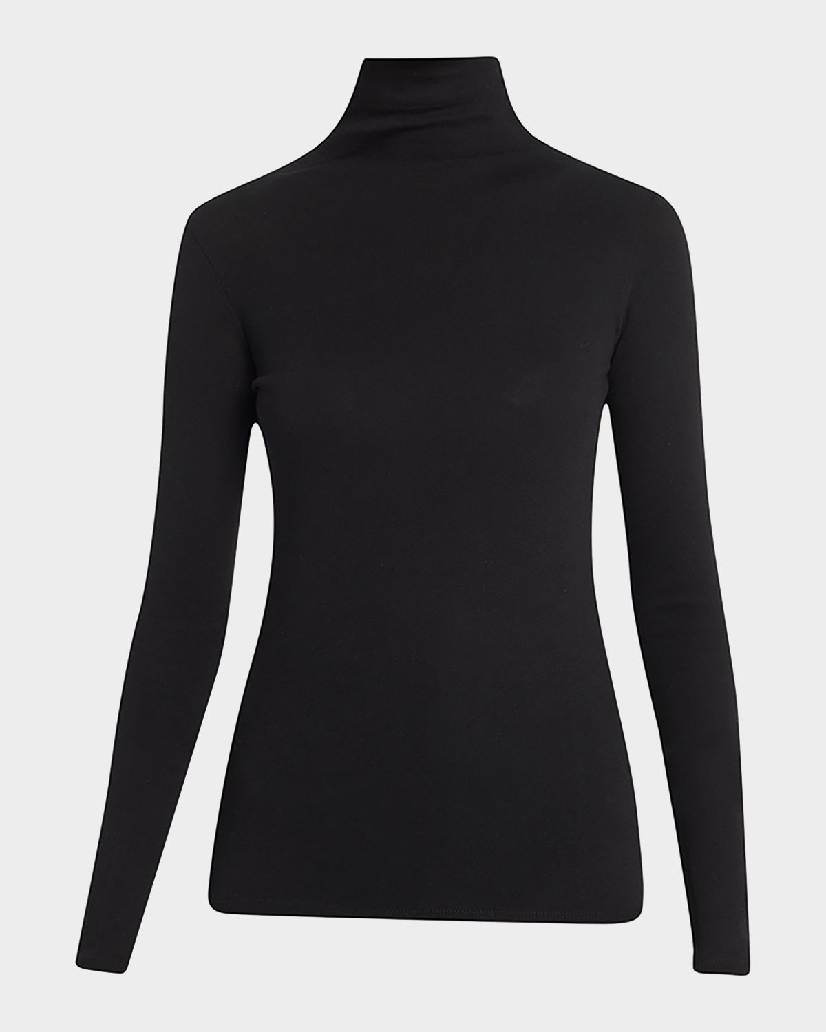 Vince Essential Long-Sleeve Cotton Turtleneck Top