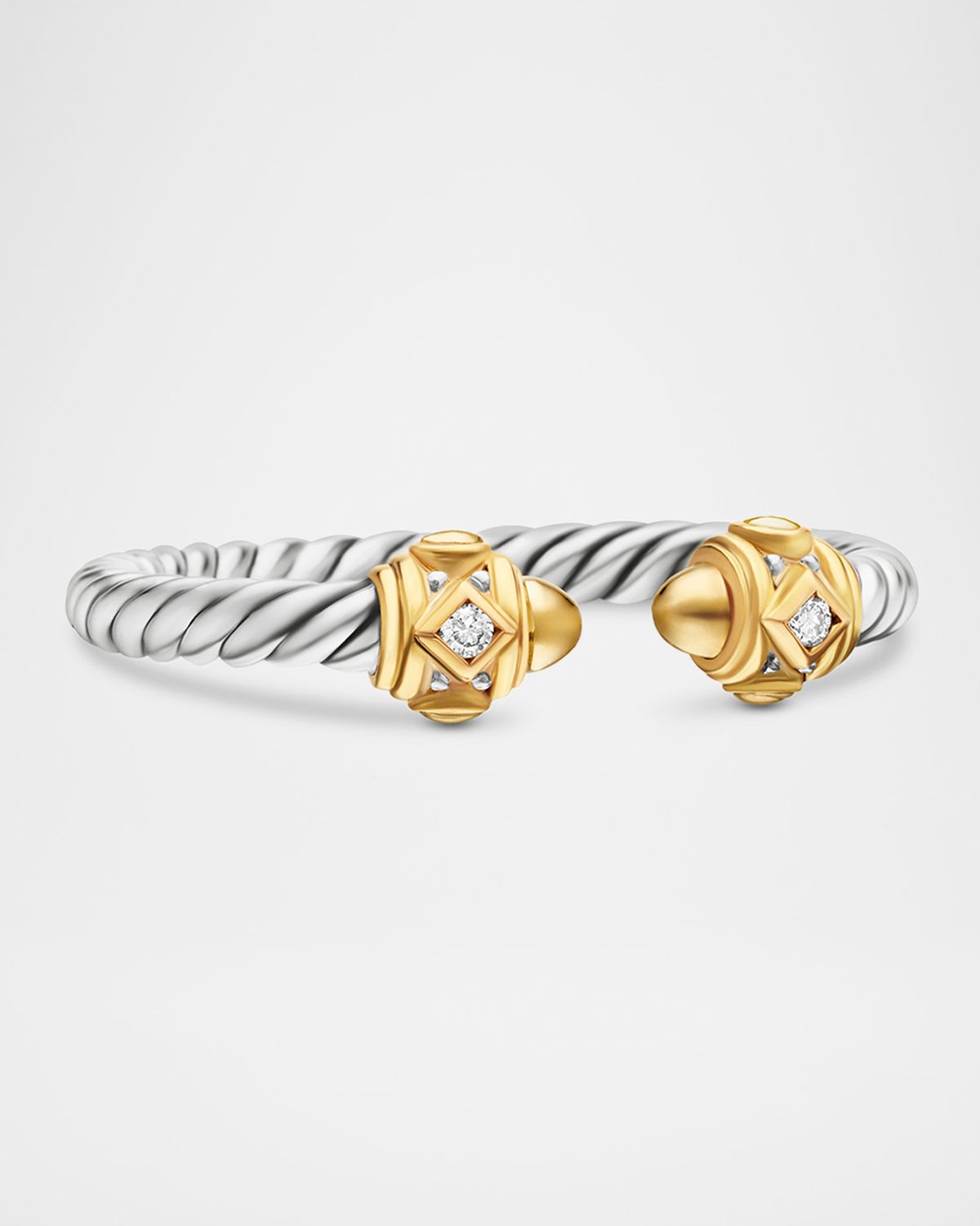 David Yurman Renaissance Ring in Silver with 14K Gold and Diamonds
