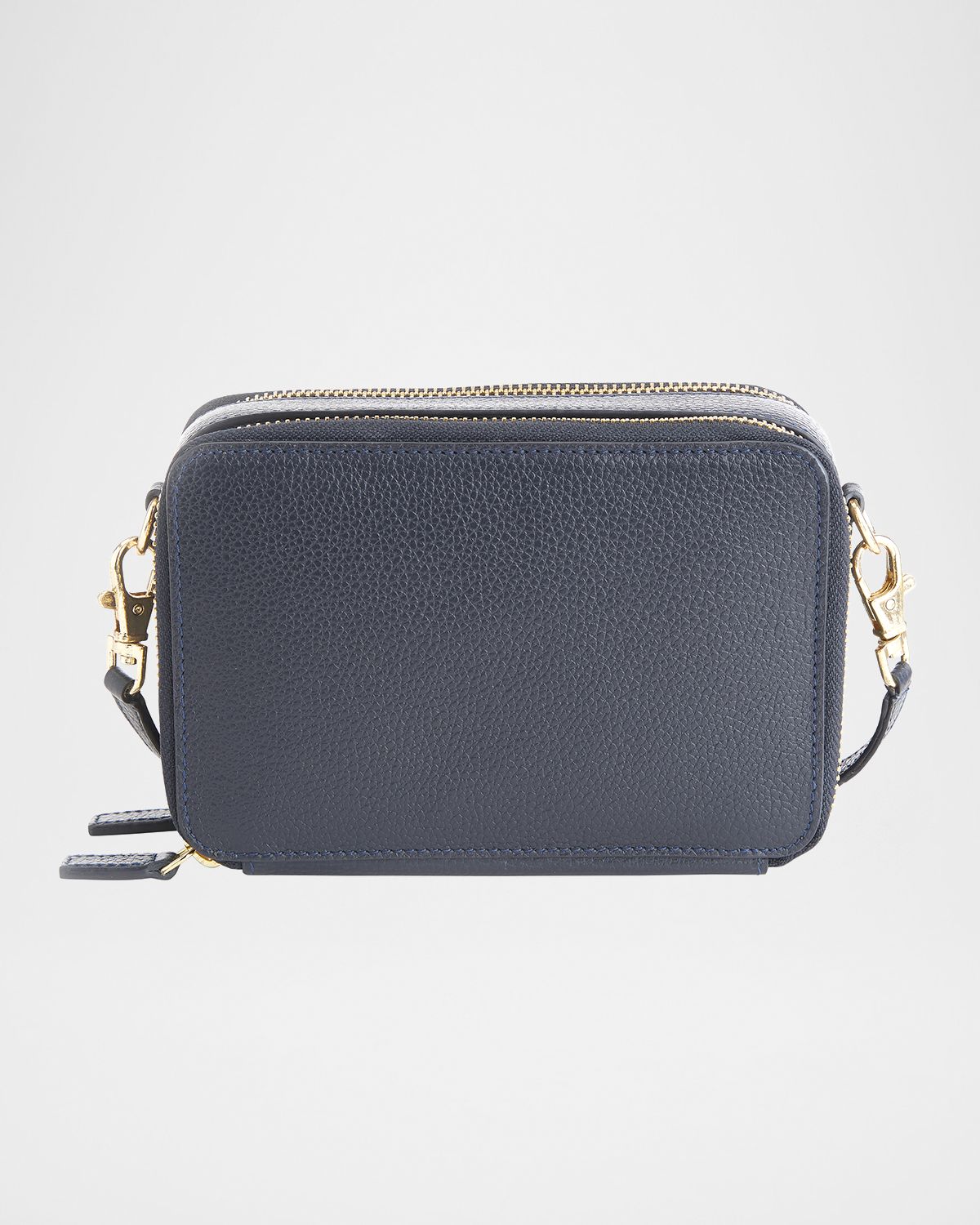 ROYCE New York Monogrammed Leather Crossbody Bag