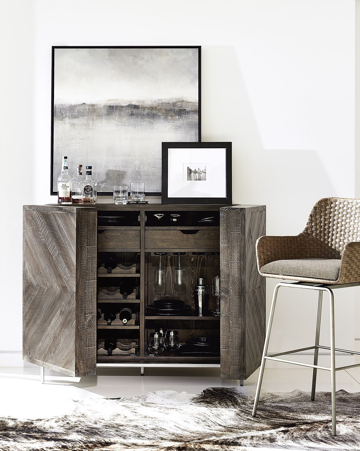 Bernhardt Meade Swivel Bar Stool, 30"