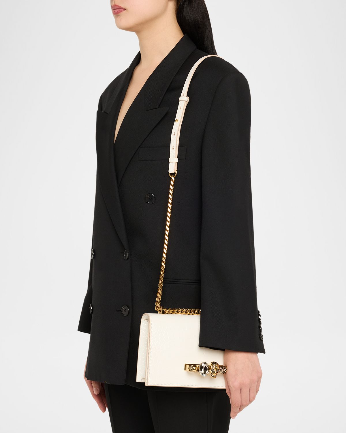 McQueen Jeweled Satchel Bag