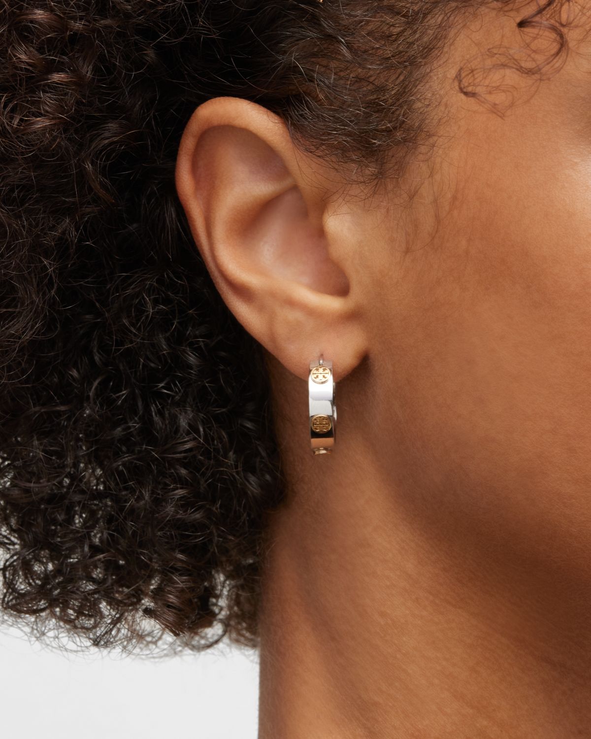 Tory Burch Thin Icon Hoop Earrings