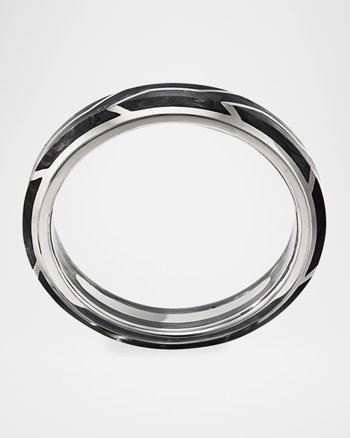 David Yurman Men 's Forged Carbon Band Ring in 18K Gold, 8.5mm