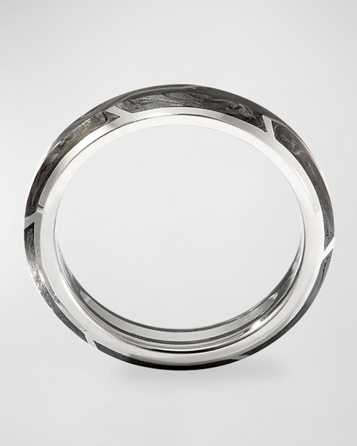 David Yurman Men 's Forged Carbon Band Ring in 18K Gold