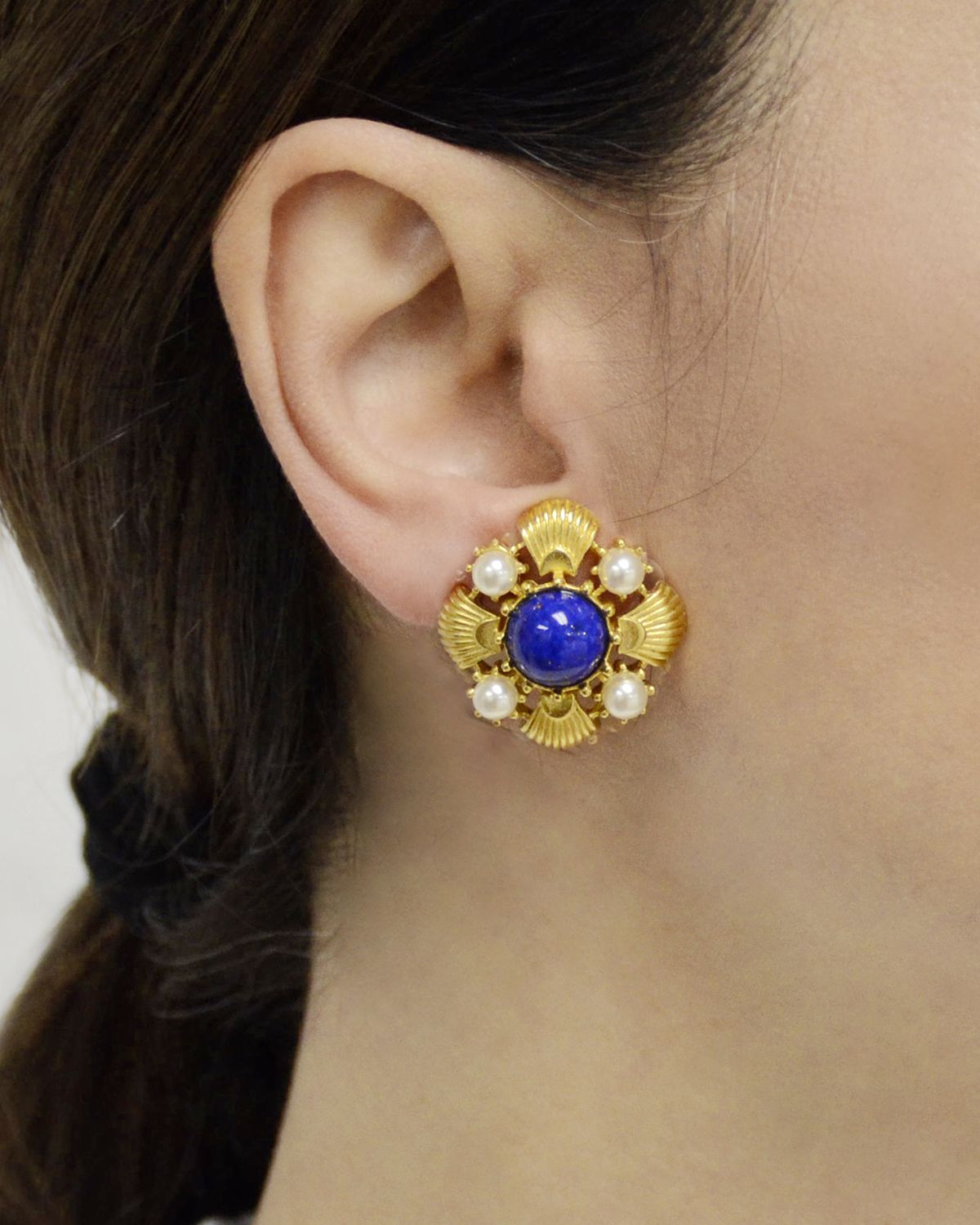 Ben-Amun Stone Clip-On Earrings