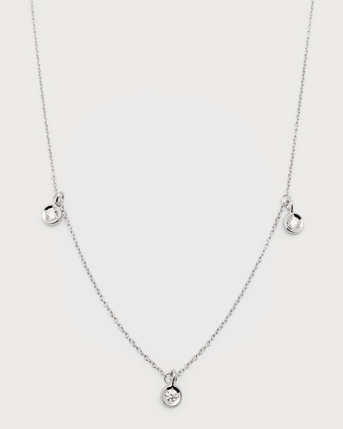 Roberto Coin 18k 3-Diamond Dangle Necklace