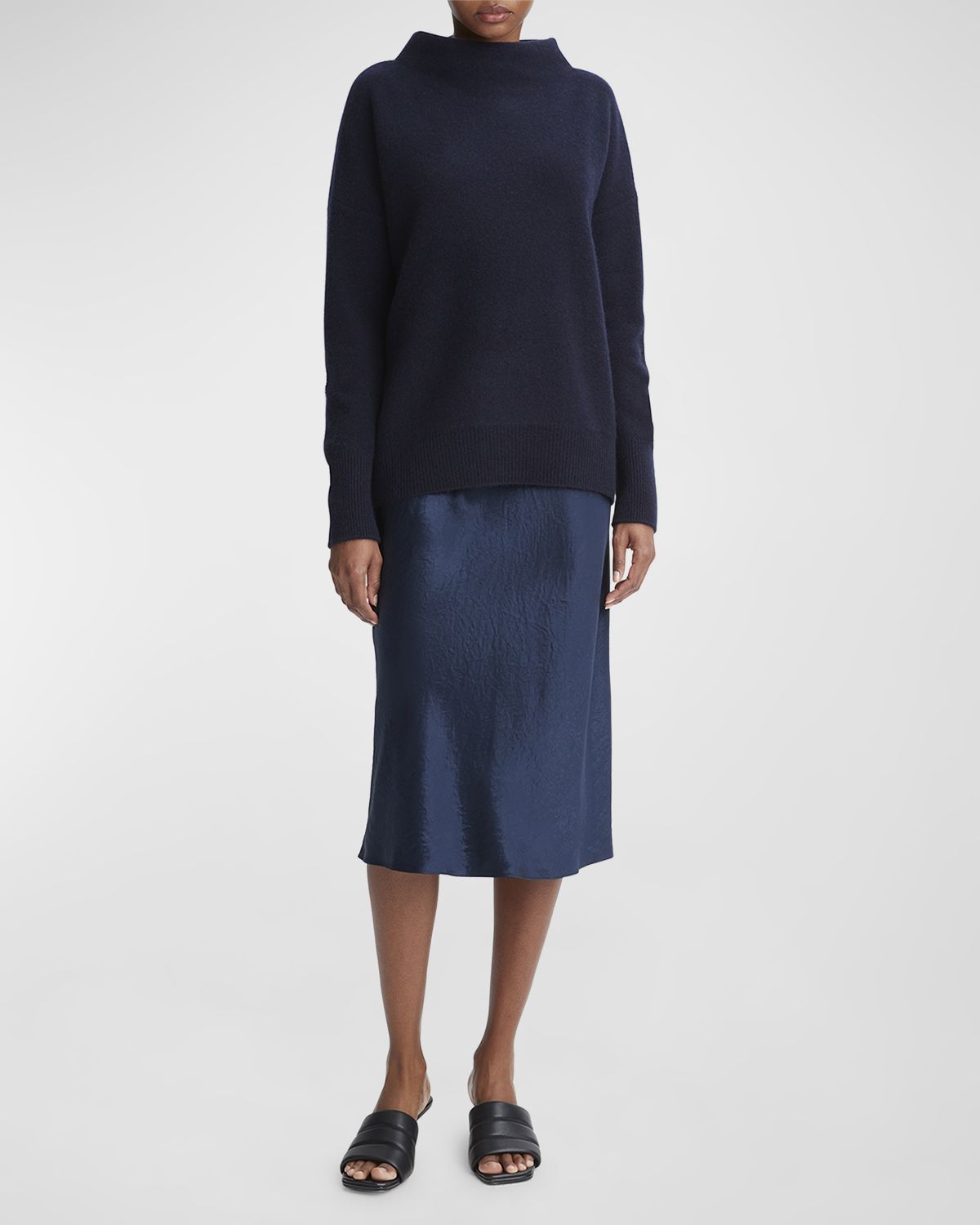 Vince Boiled Cashmere Turtleneck Pullover
