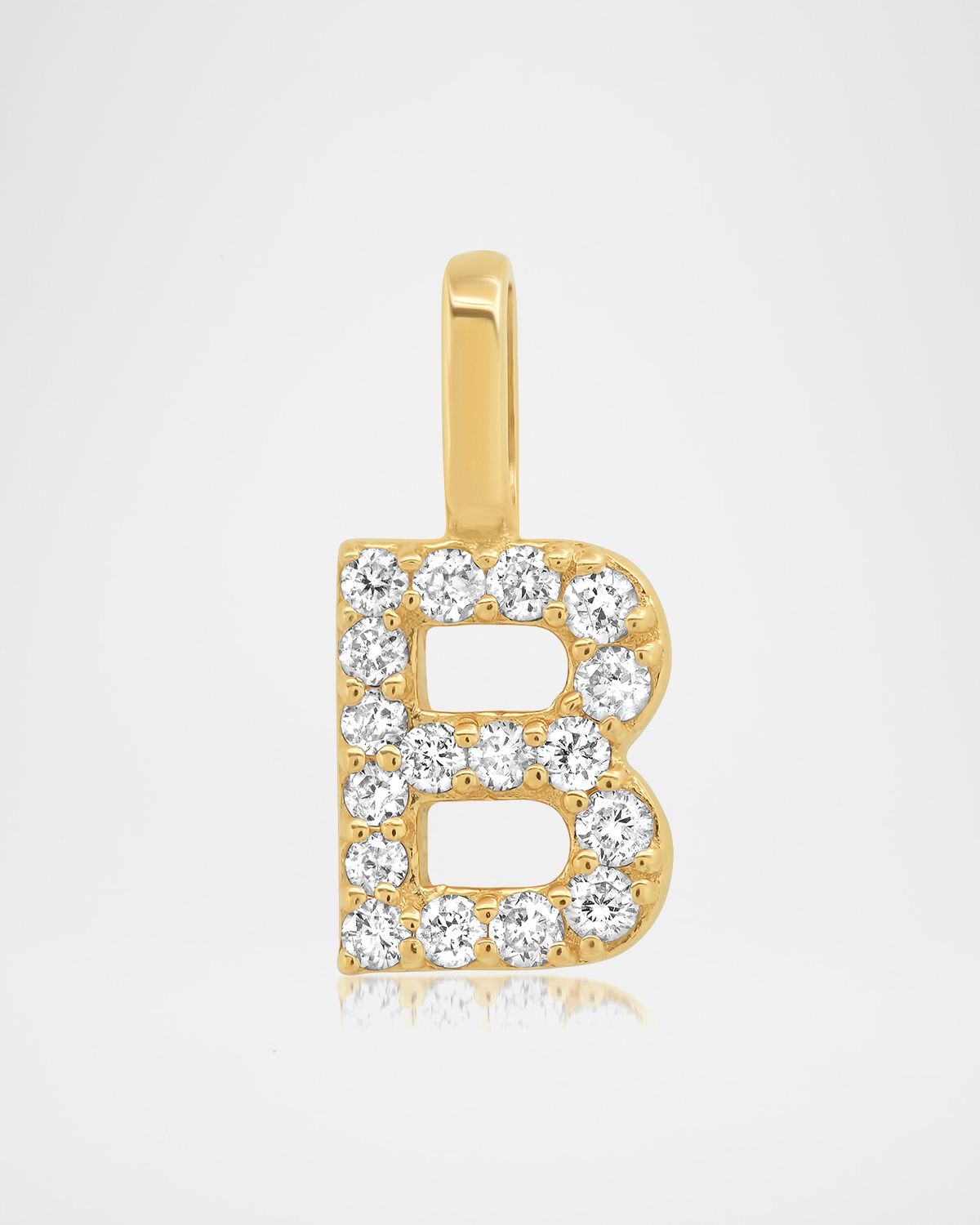 Tai Fine 14K Pave Diamond Initial Charm
