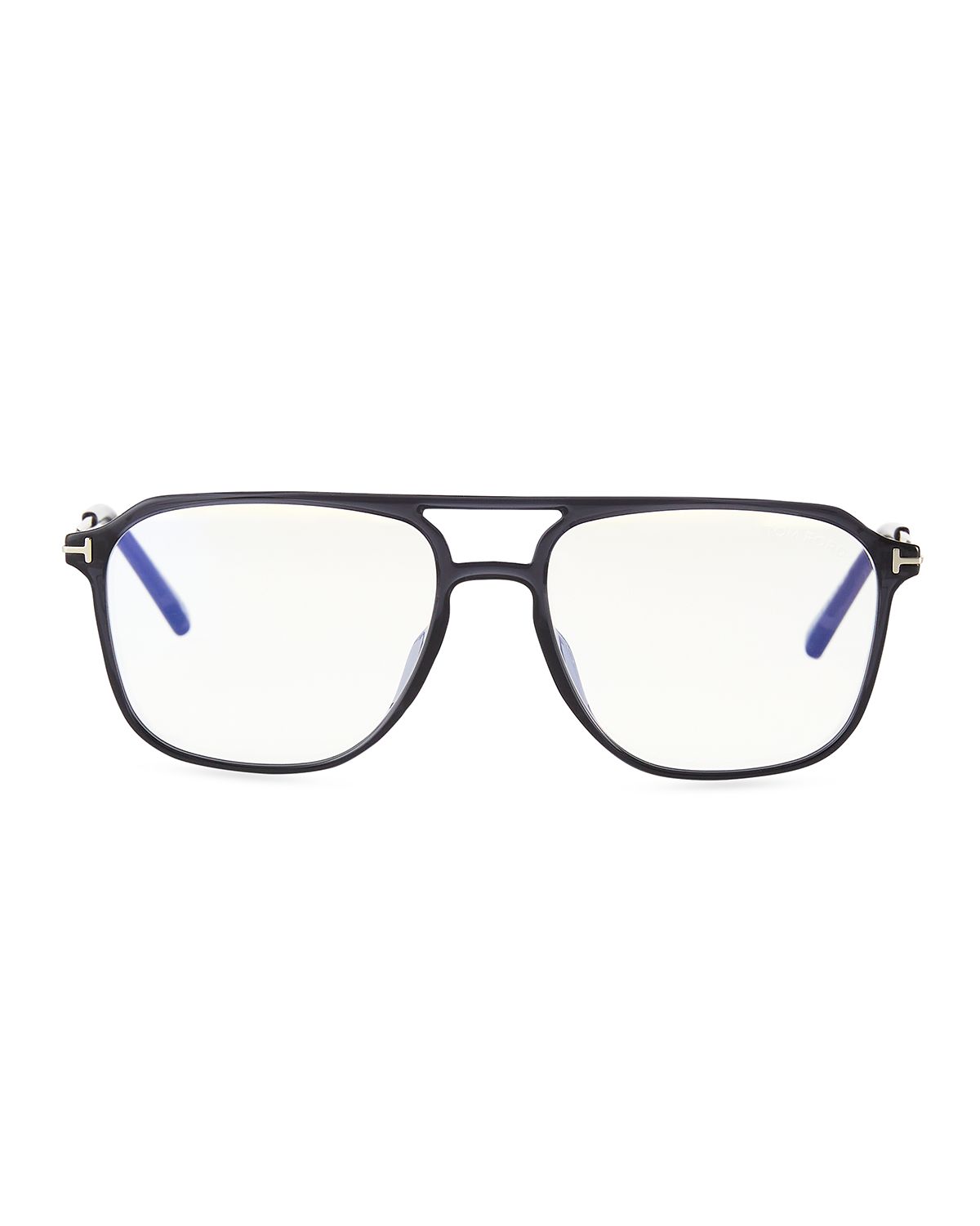 TOM FORD Men 's FT5665-BM54 Blue Light Blocking Navigator Optical Glasses | Thumbnail 2