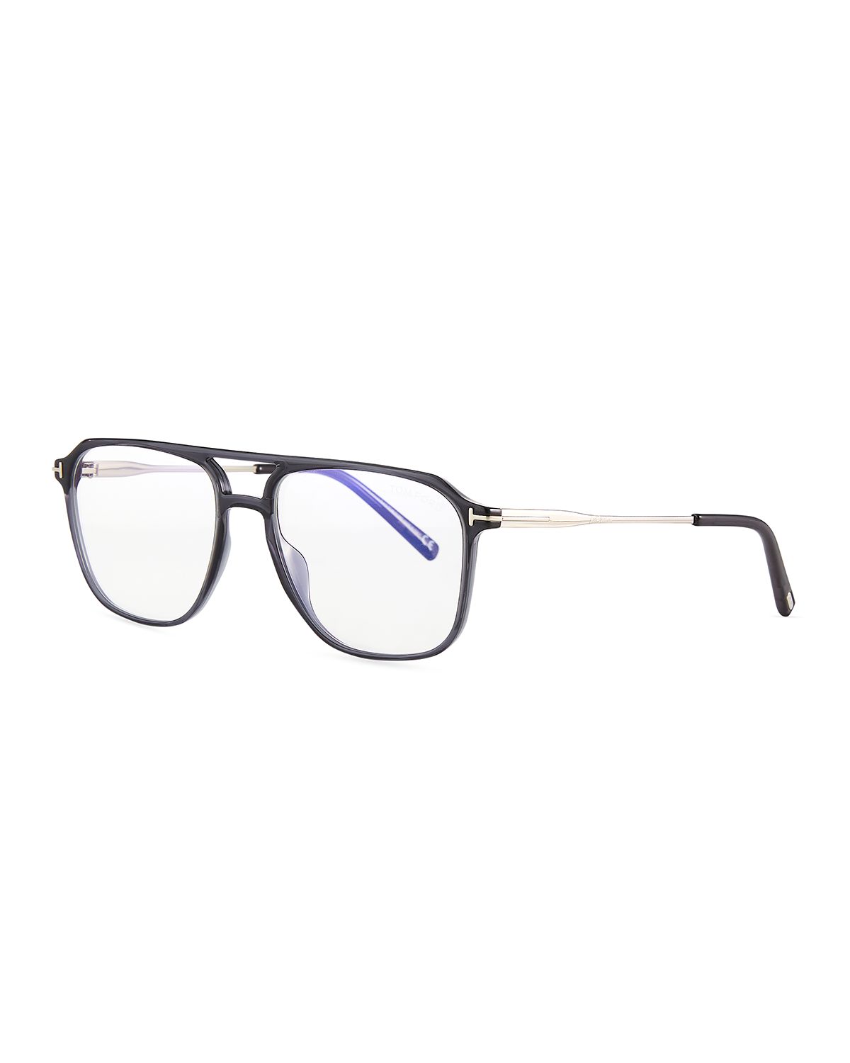 TOM FORD Men 's FT5665-BM54 Blue Light Blocking Navigator Optical Glasses - Women's Accessories