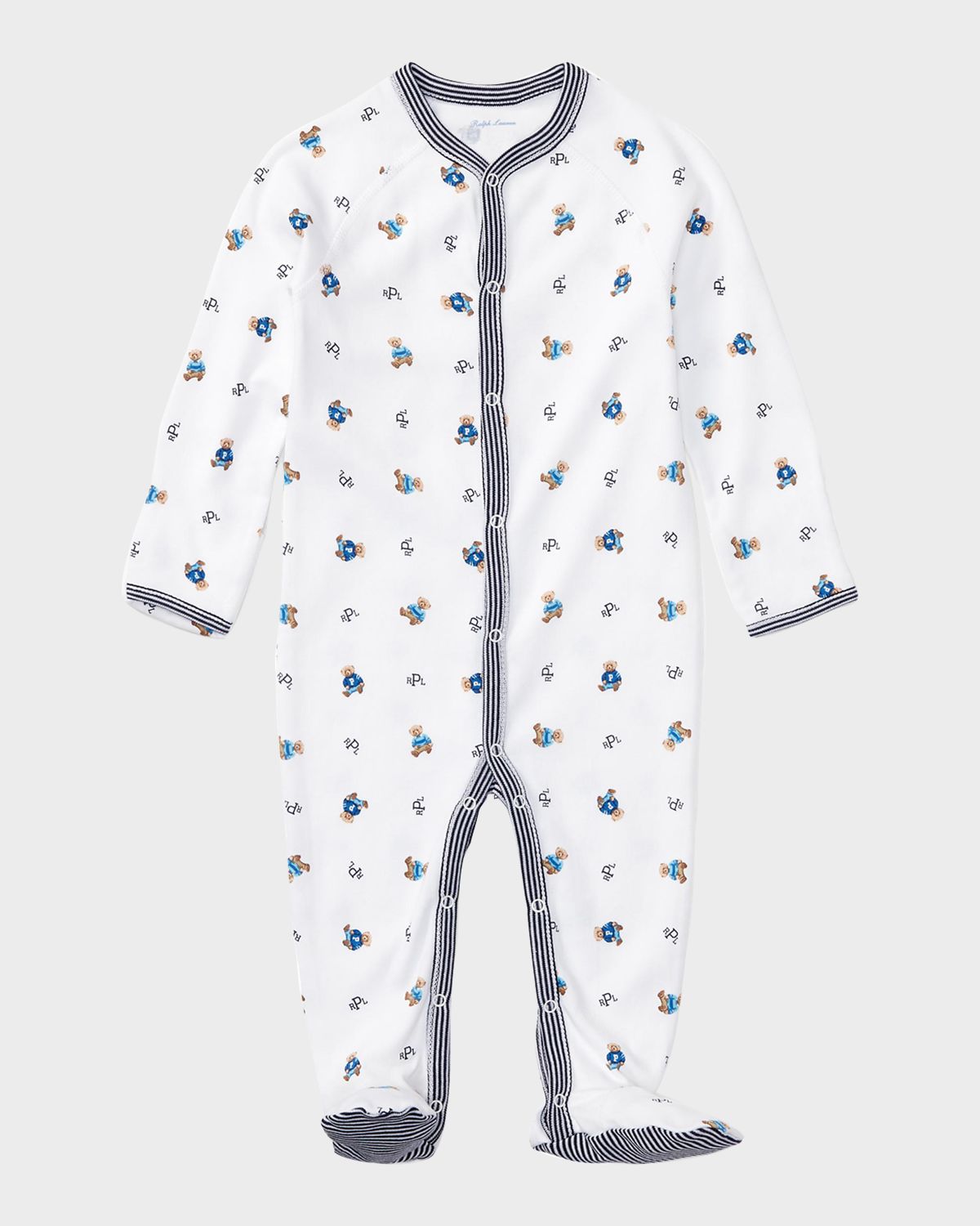 Polo Ralph Lauren Teddy Bear Printed Coverall, Size Newborn-9 Months