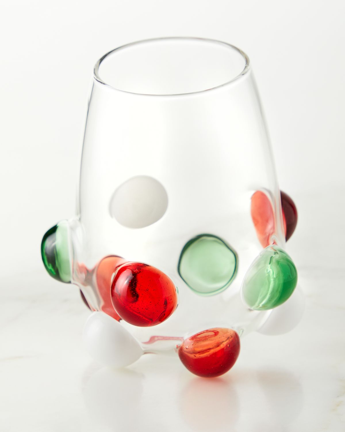 Massimo Lunardon Multicolor Bubble Stemless Wine Glass