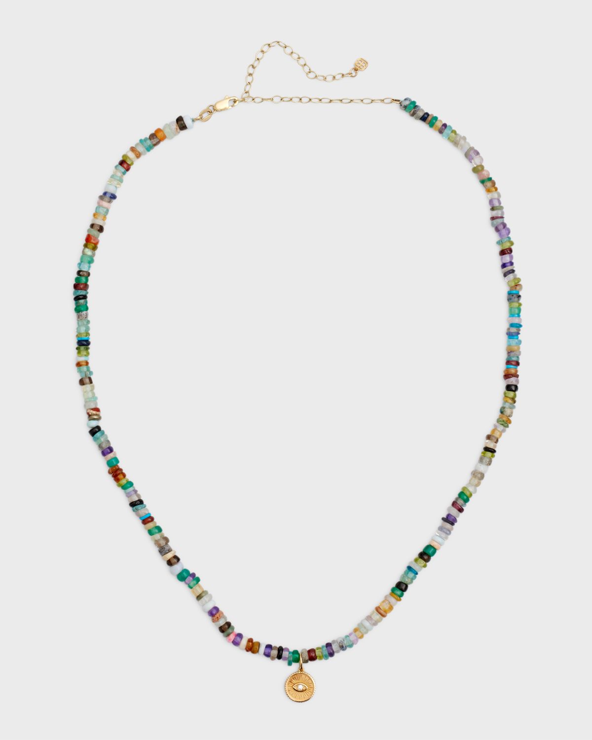 Sydney Evan 14k Evil Eye Diamond Coin Necklace