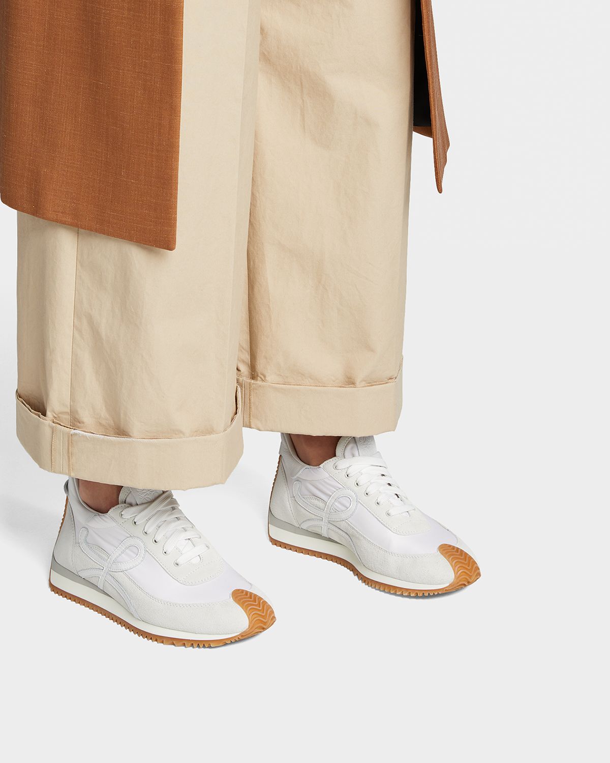 Loewe Flow Runner Suede and Leather Sneakers