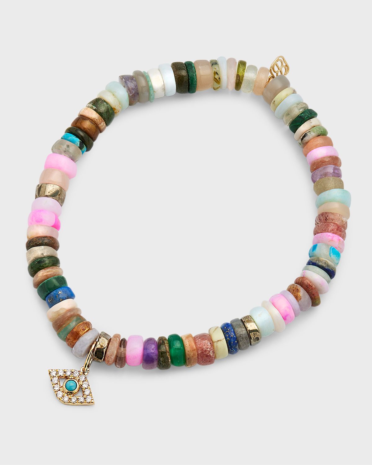 Sydney Evan Opal Bead Diamond Evil Eye Bracelet