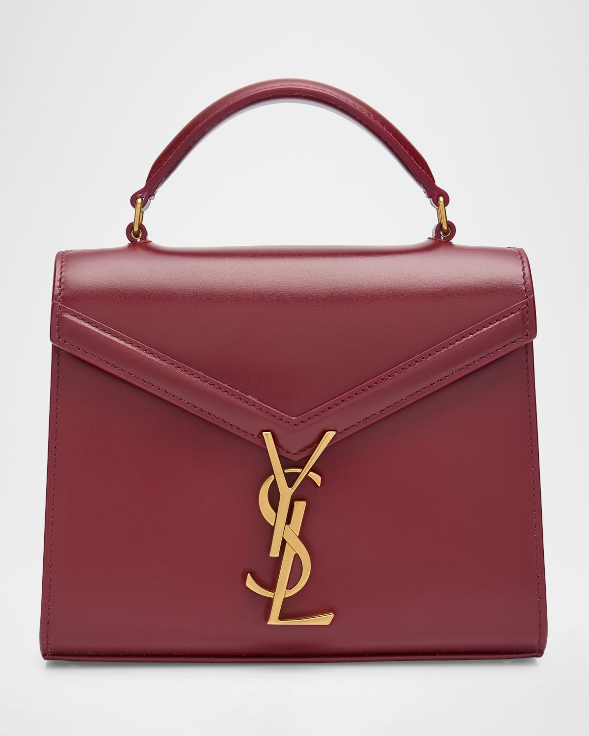 Saint Laurent Cassandre Mini Monogram YSL Box Calf Top-Handle Bag
