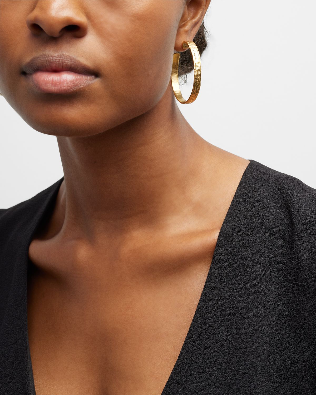Dina Mackney Hammered Hoop Earrings