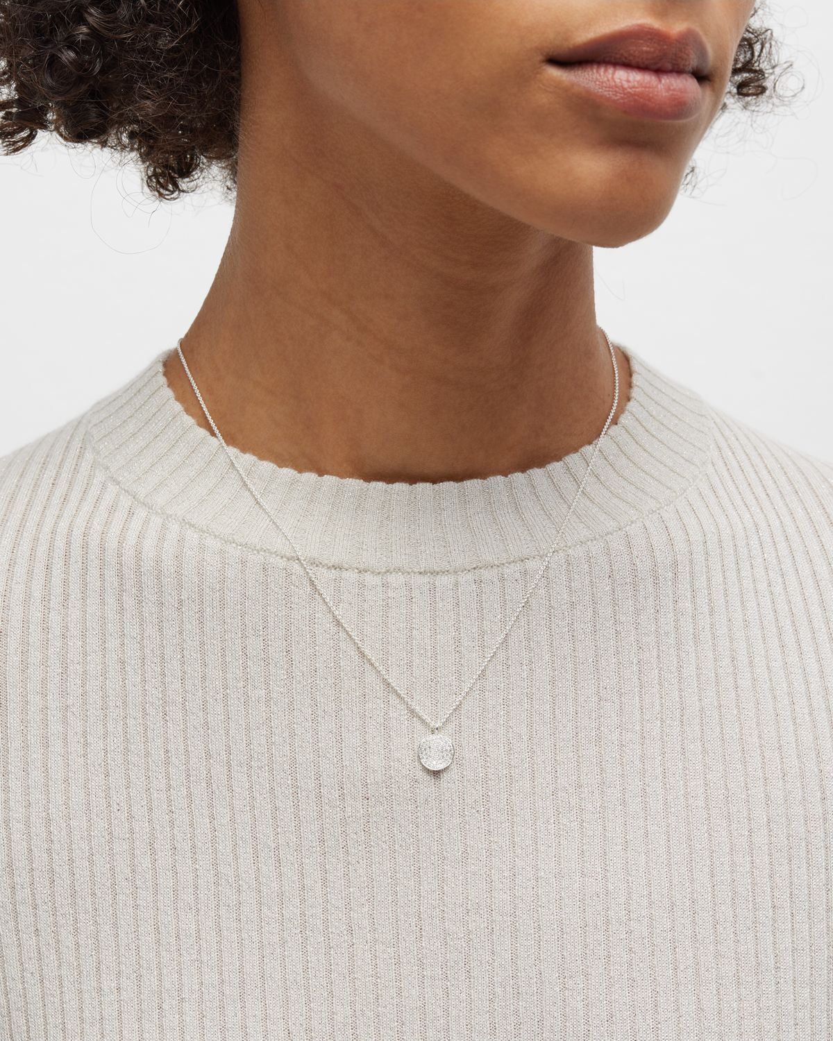 Ippolita Small Flower Pendant Necklace in Sterling Silver with Diamonds