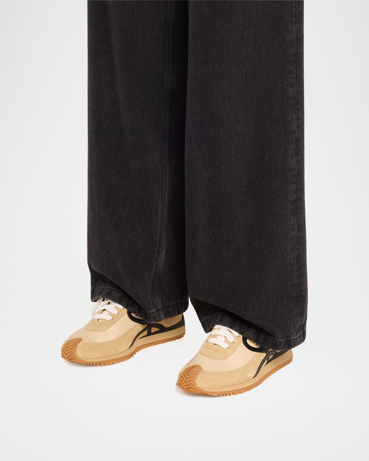 Loewe Flow Runner Suede and Leather Sneakers