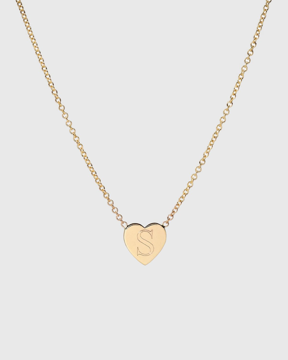 Zoe Lev Jewelry 14k Gold Initial Heart Necklace
