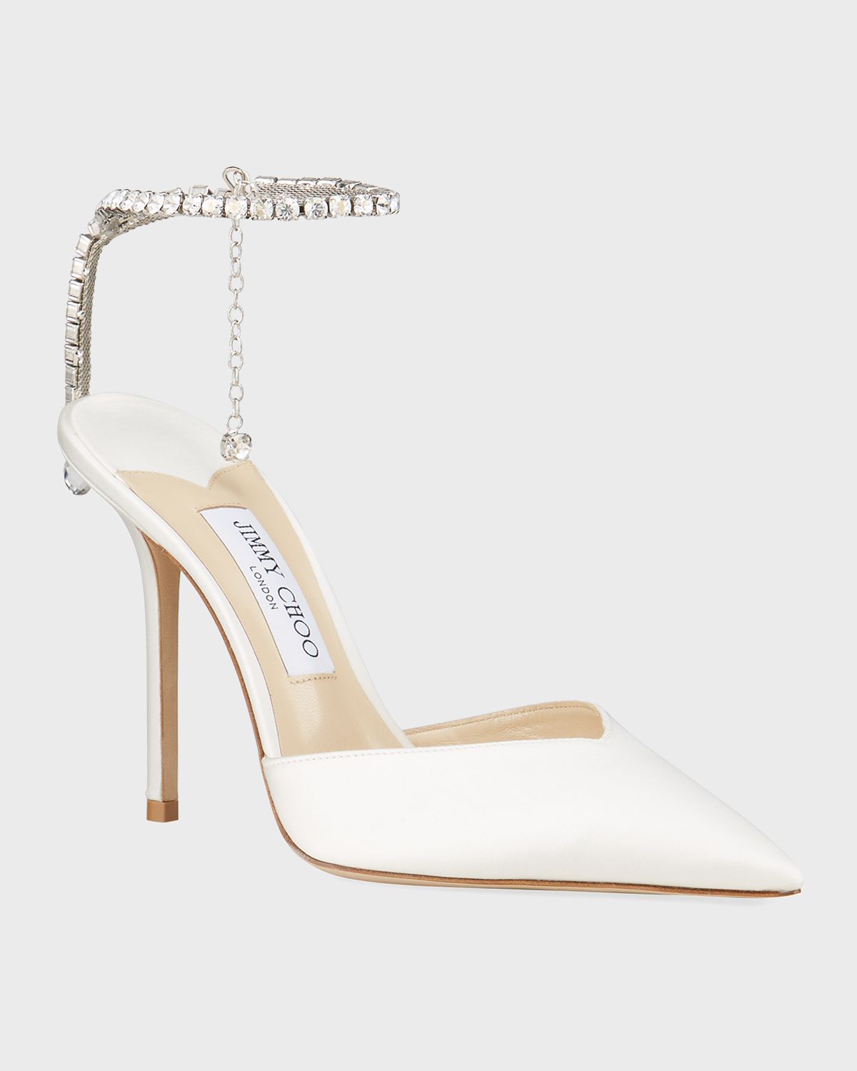 Jimmy Choo Saeda Crystal Charm Pumps