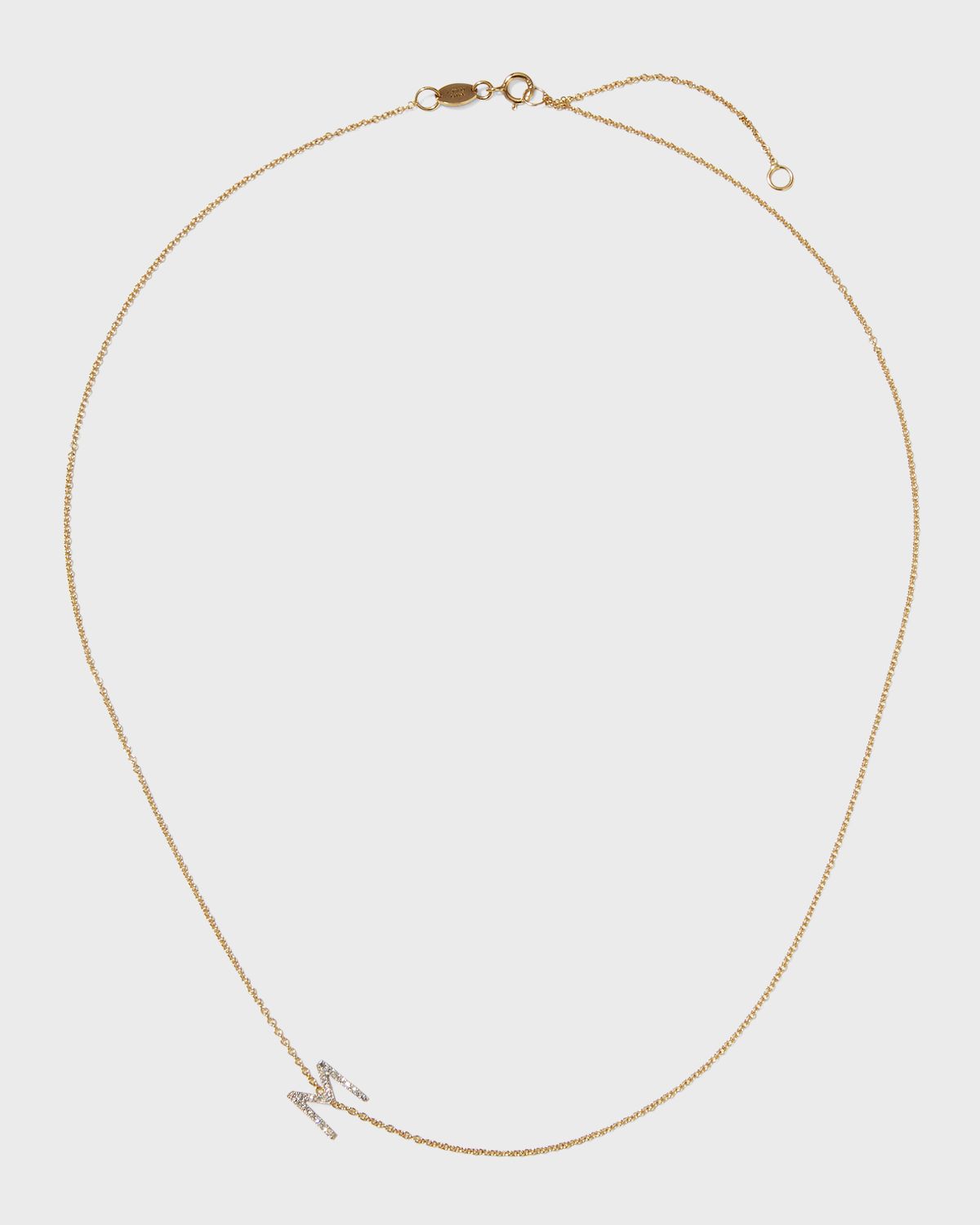 Zoe Lev Jewelry Diamond Asymmetrical Initial Necklace