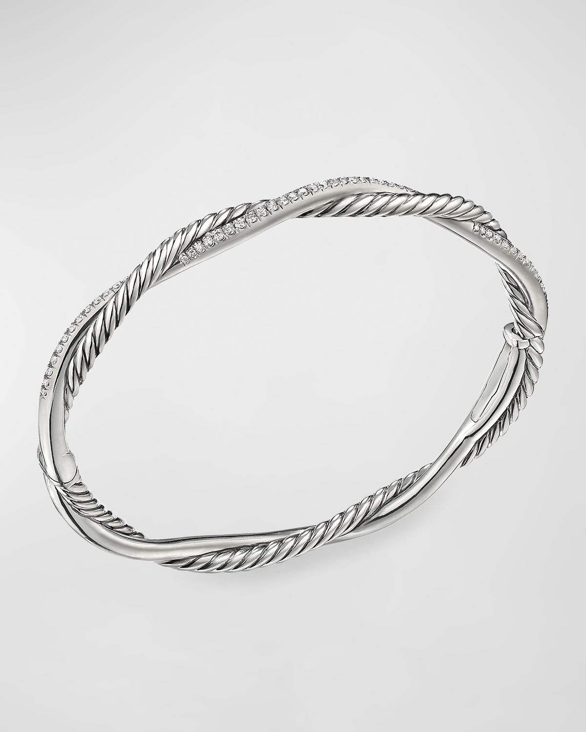 David Yurman Petite Pave Twisted Wire Bracelet with Diamonds
