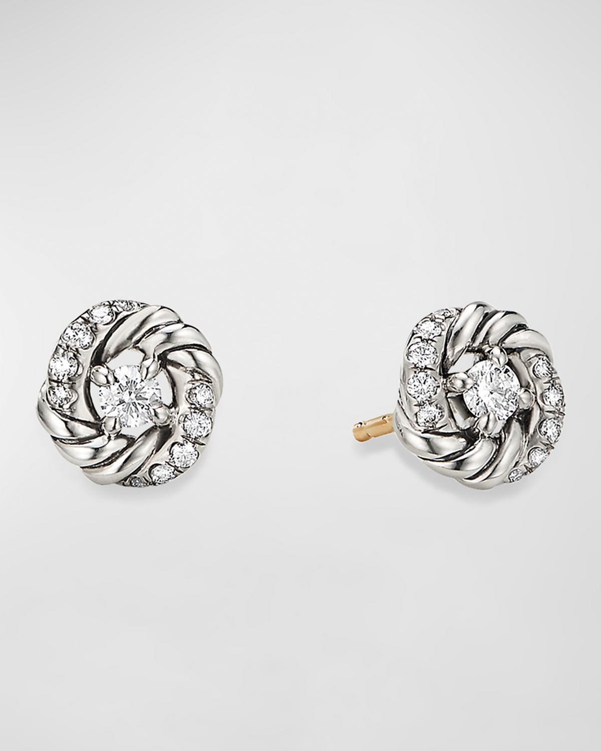 David Yurman Petite Pave Infinity Diamond Stud Earrings