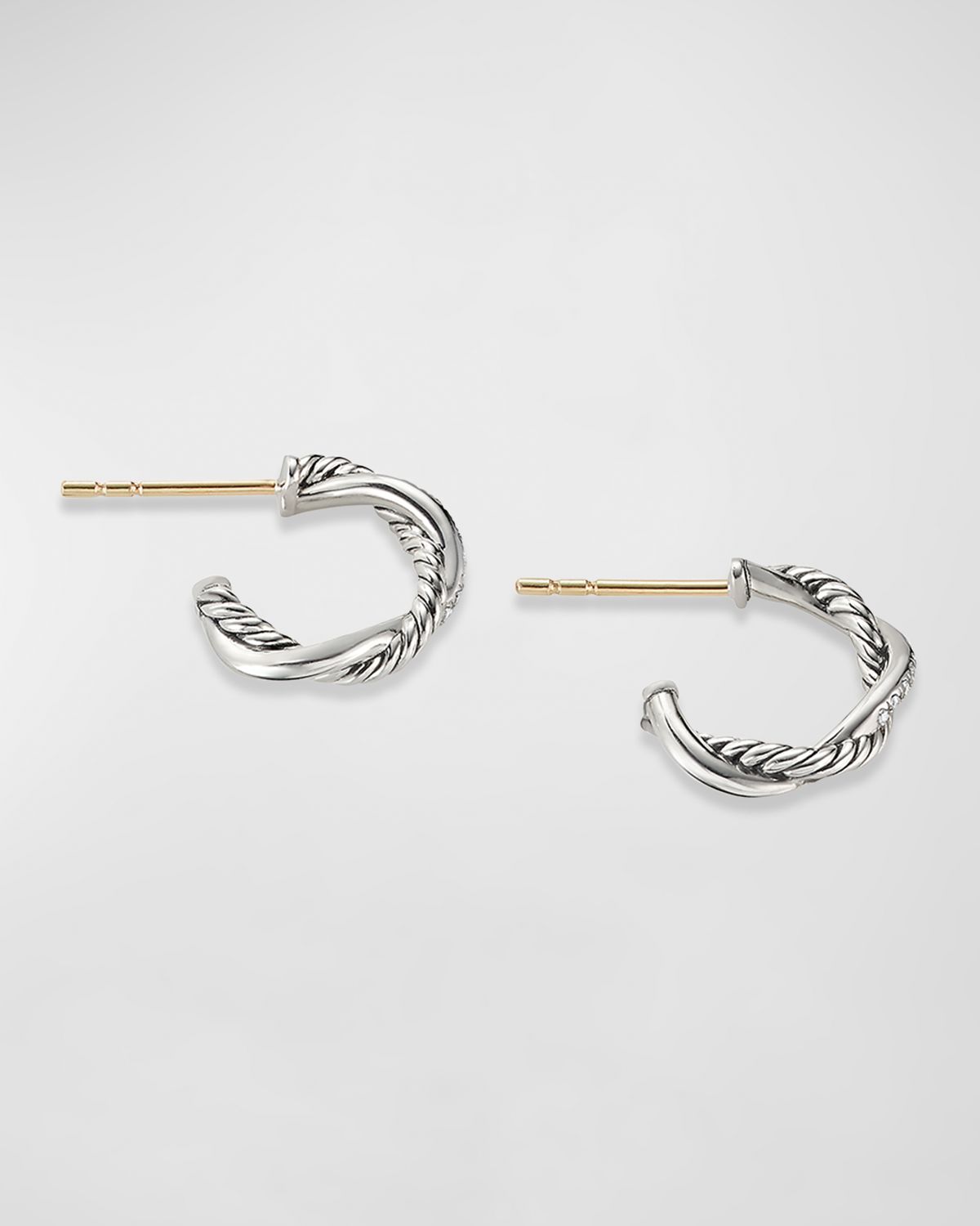 David Yurman Petite Pave Infinity Huggie Earrings