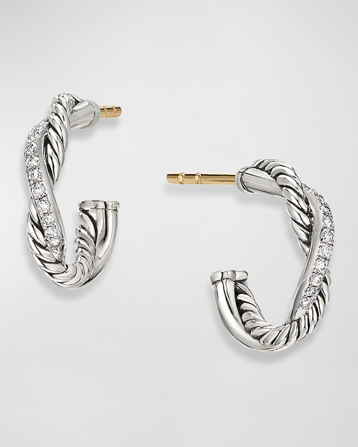 David Yurman Petite Pave Infinity Huggie Earrings