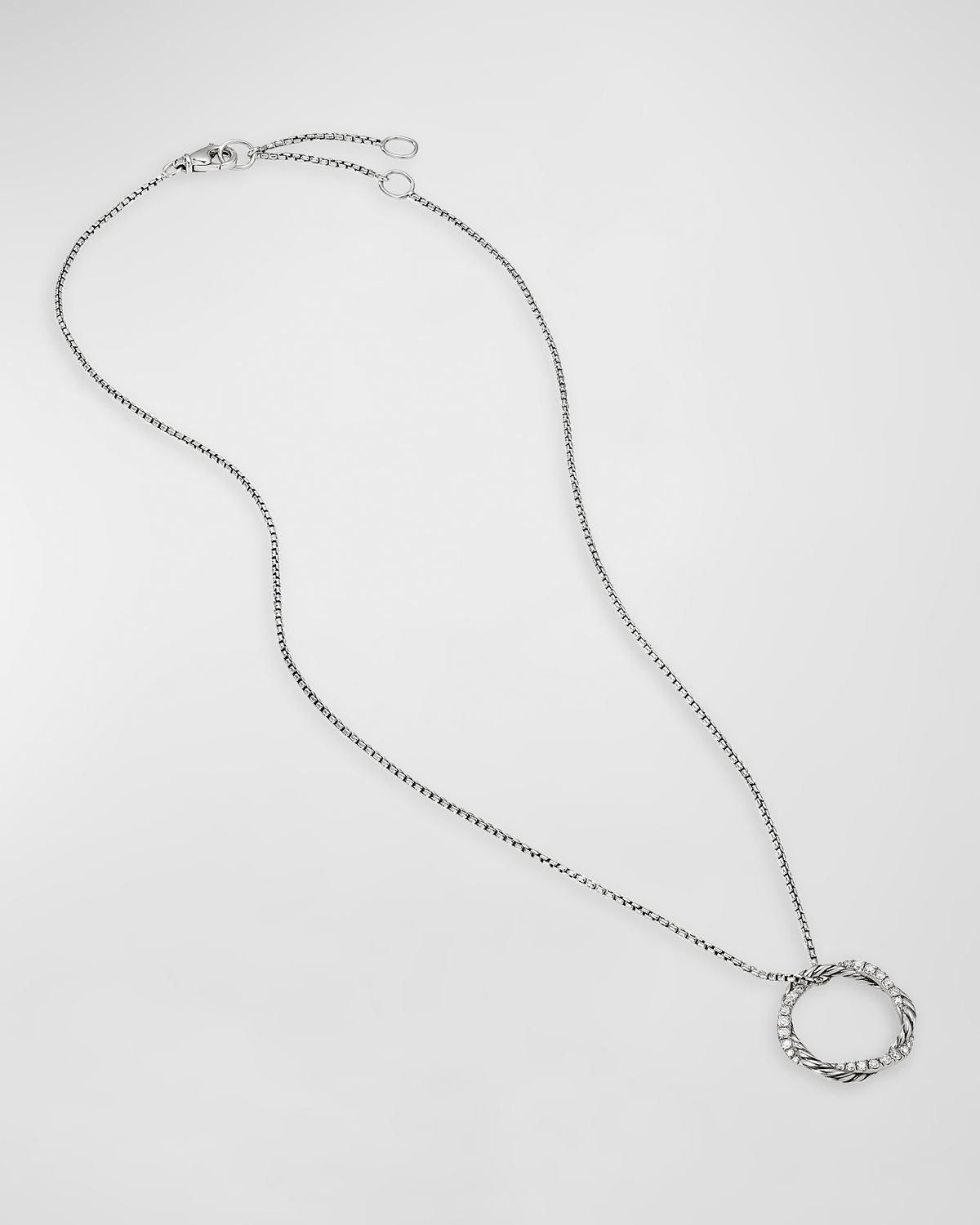 David Yurman Petite Pave Infinity Pendant Necklace with Diamonds