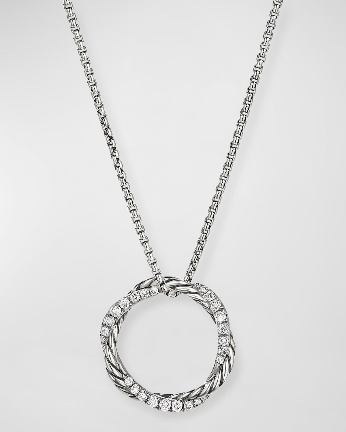 David Yurman Petite Pave Infinity Pendant Necklace with Diamonds