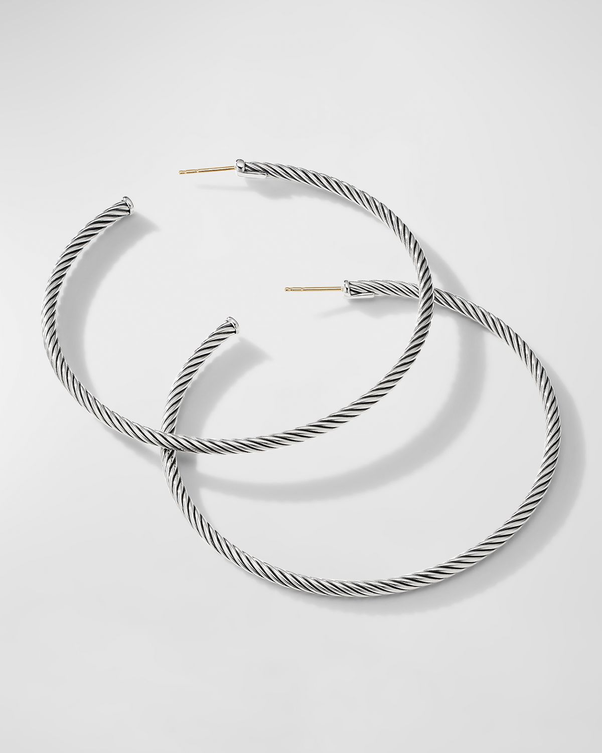 David Yurman Sculpted Cable Hoop Earrings