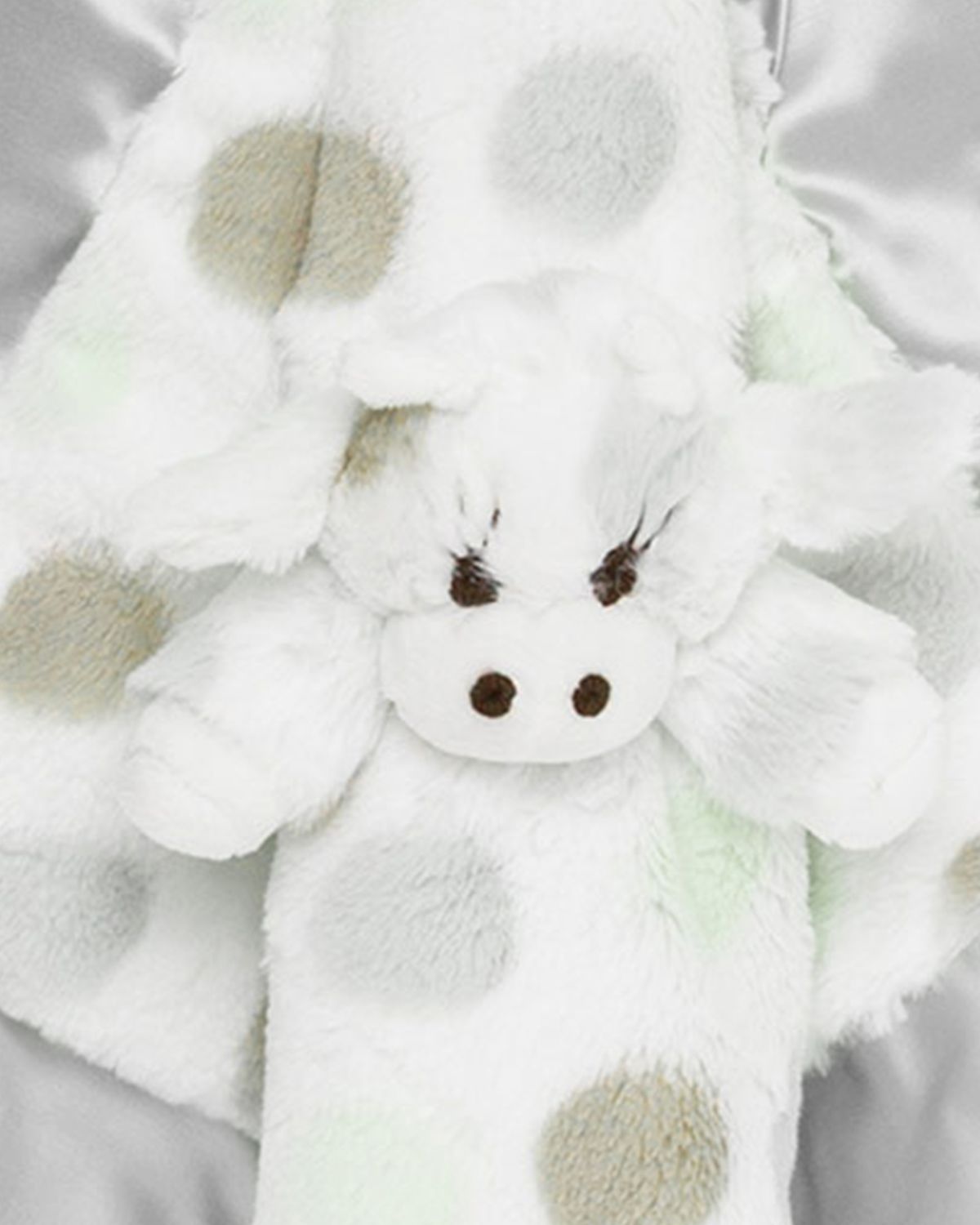 Little Giraffe Dotted Plush Baby Blanky, Silver