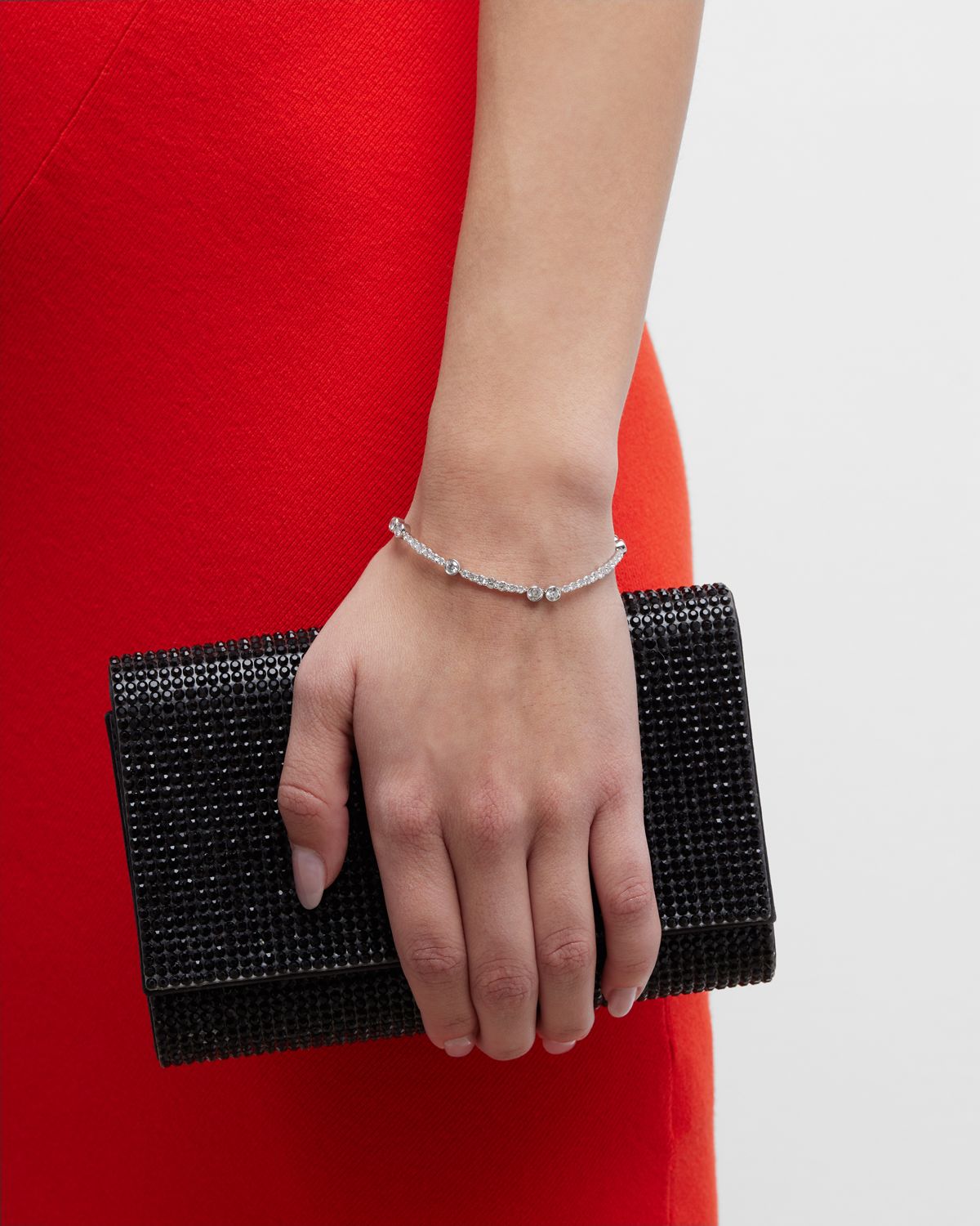 Neiman Marcus Diamonds 18K White Gold Diamond Tennis Bracelet, 4.80tcw, 7"L