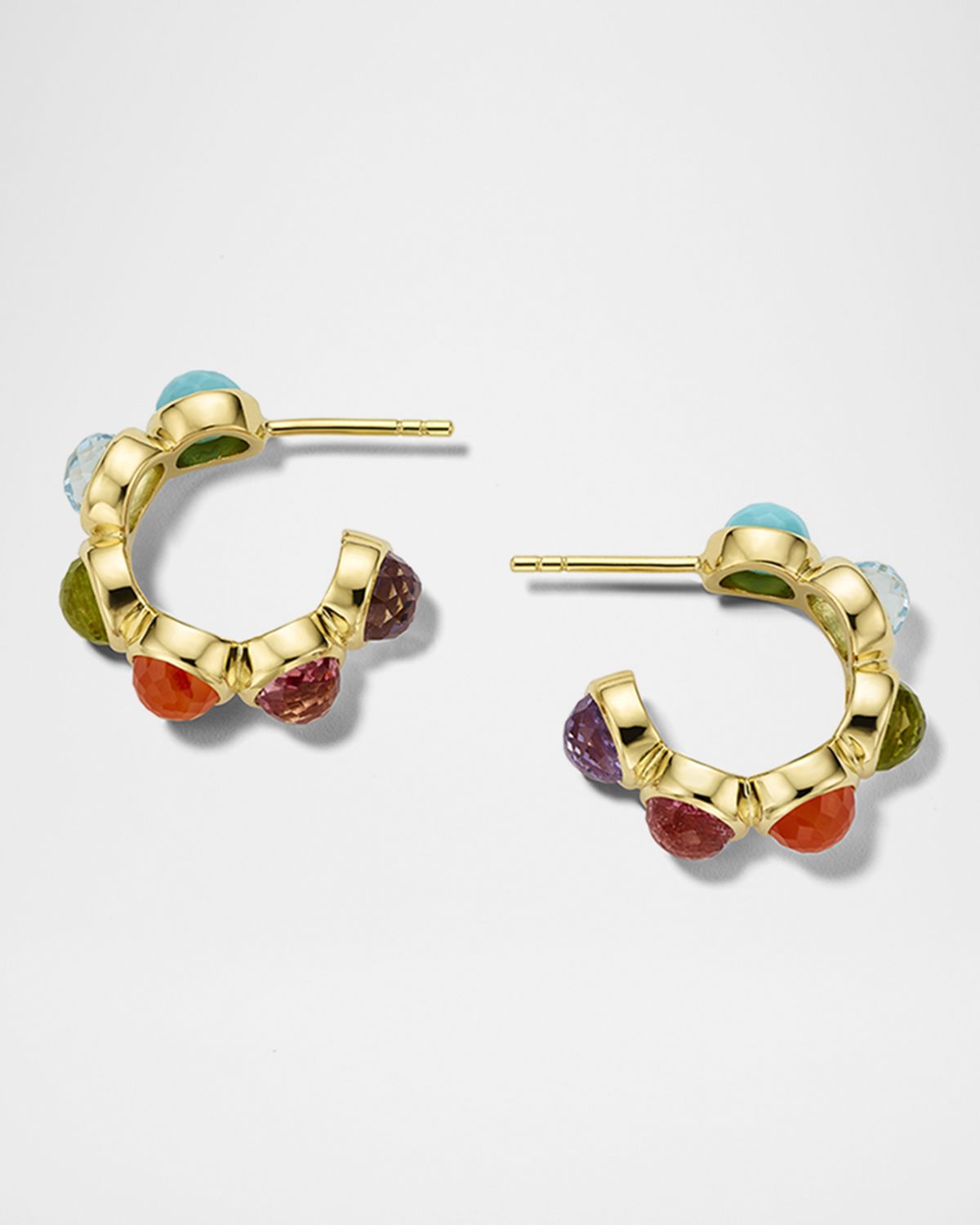 Ippolita All-Stone Tiny Hoop Earrings in 18K Gold