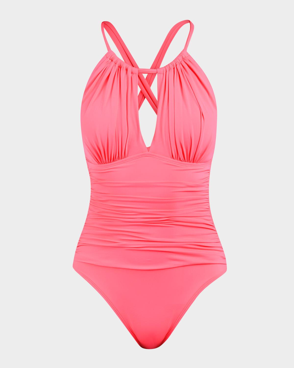 La Blanca Island Goddess Mio High-Neck One-Piece Swimsuit | Image 1 La Blanca Island Goddess Mio High-Neck One-Piece Swimsuit | Image 1