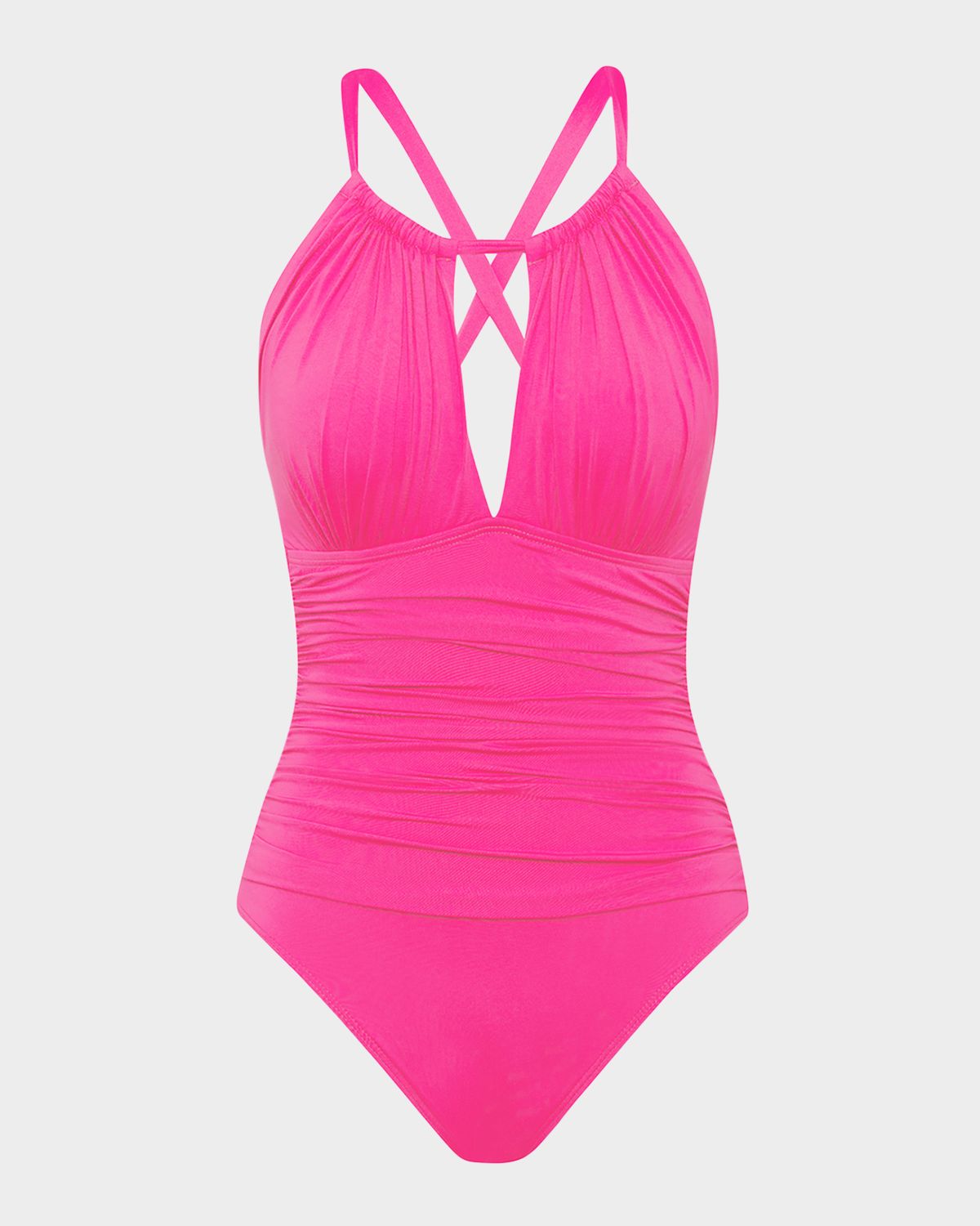 La Blanca Island Goddess Mio High-Neck One-Piece Swimsuit