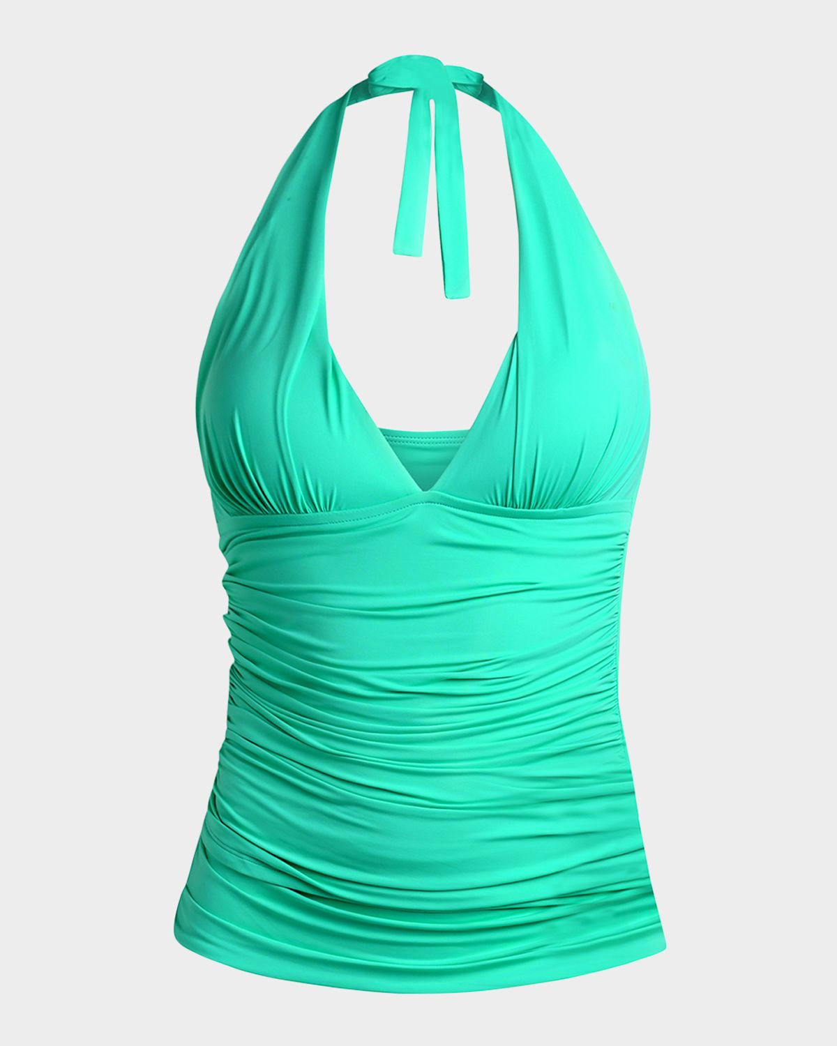 La Blanca Island Goddess Halter Tankini Swim Top