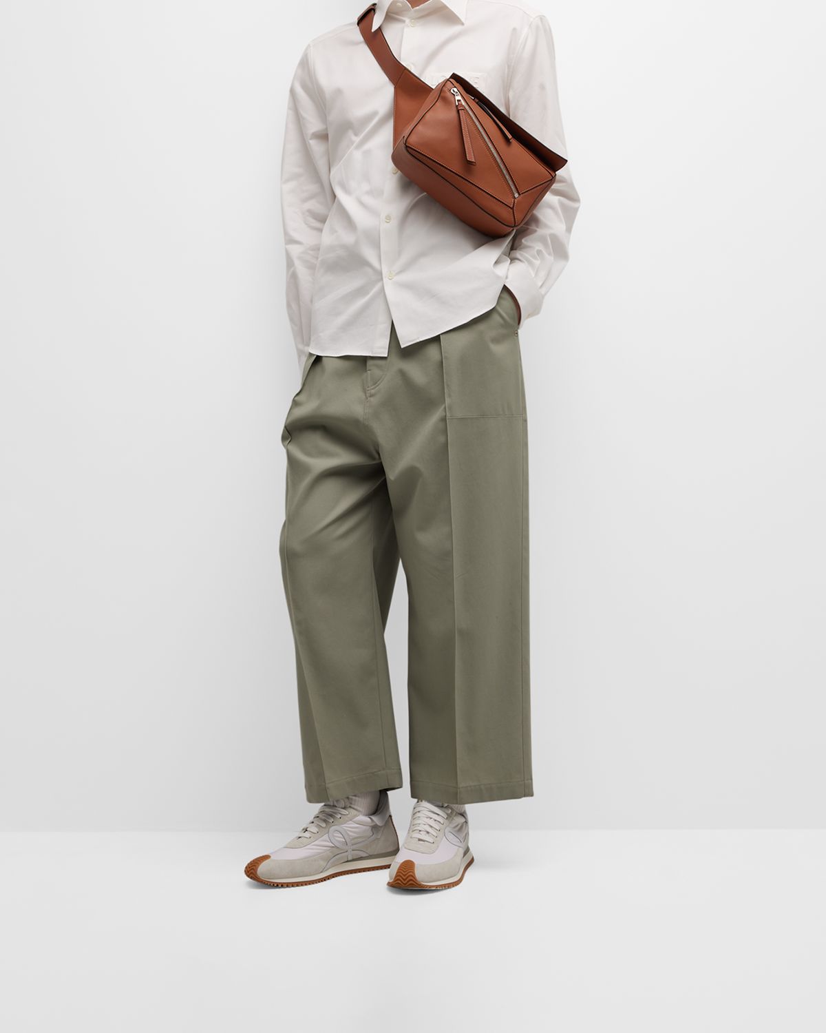 Loewe Men 's Flow Runner 2.0 Nylon and Suede Sneakers | Thumbnail 6