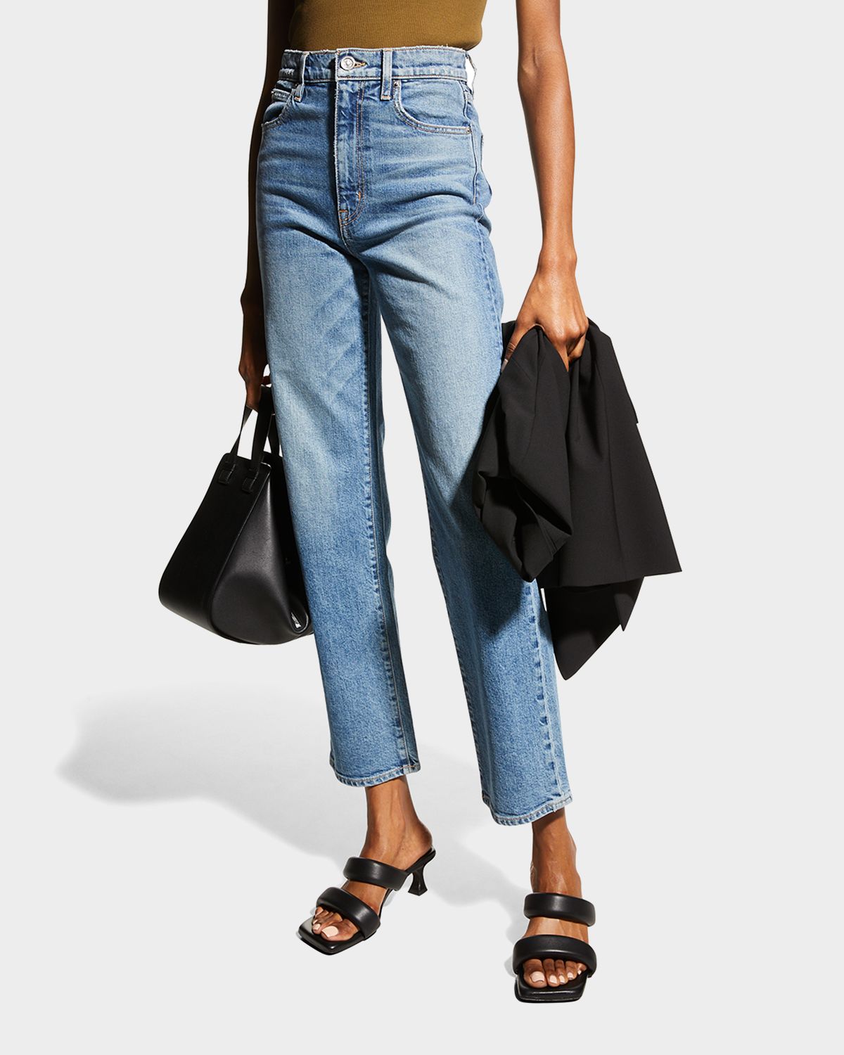 SLVRLAKE London High-Rise Straight-Leg Jeans