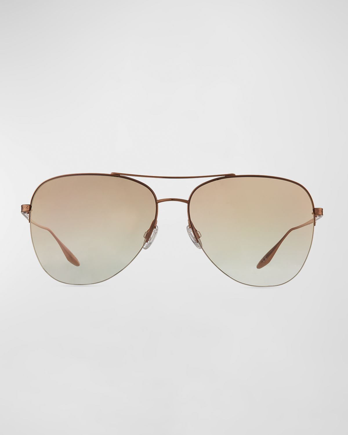 Barton Perreira Chevalier Semi-Rimless Metal Aviator Sunglasses